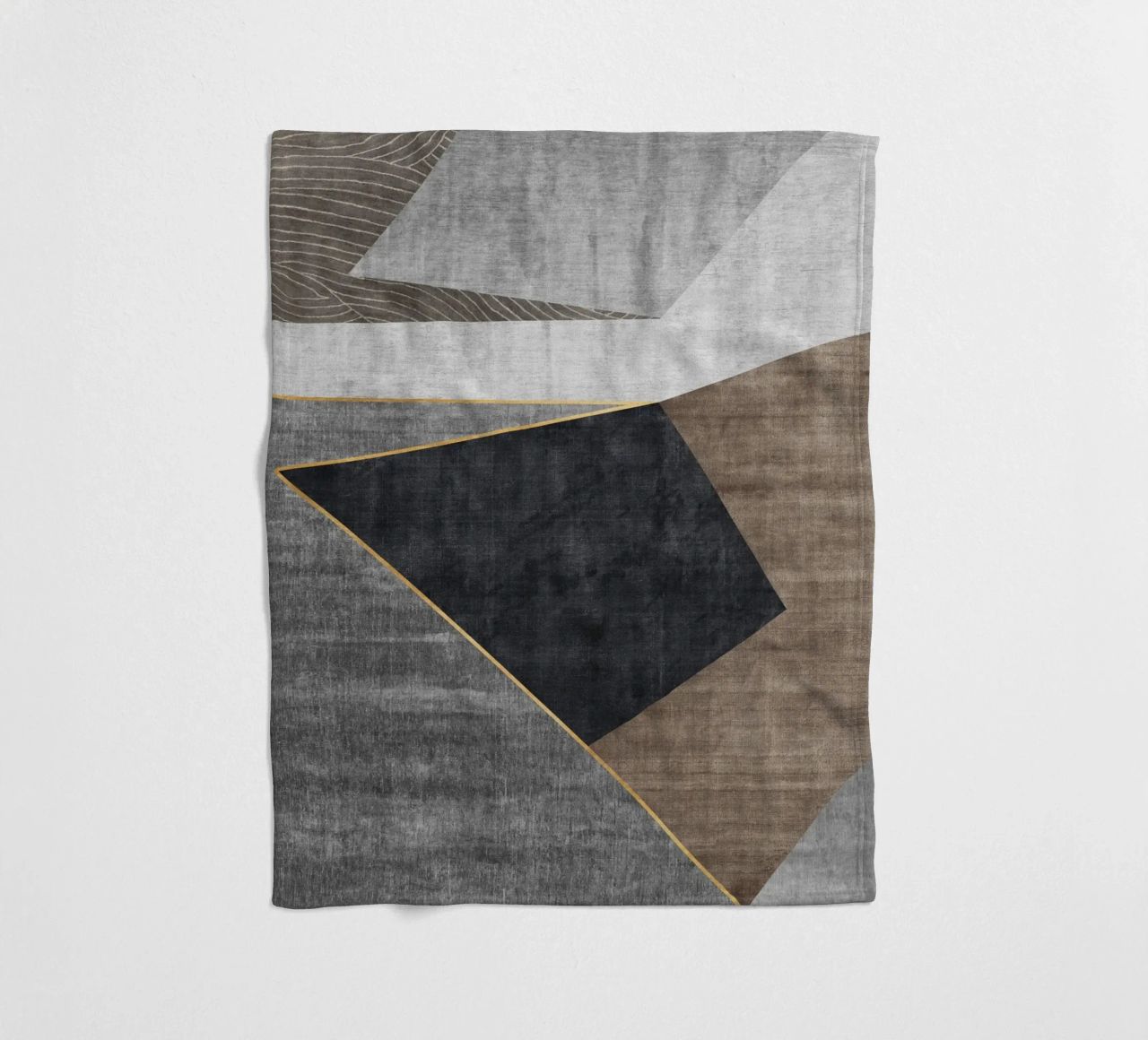 abstract geometric squares x coperta in pile da vintageshop