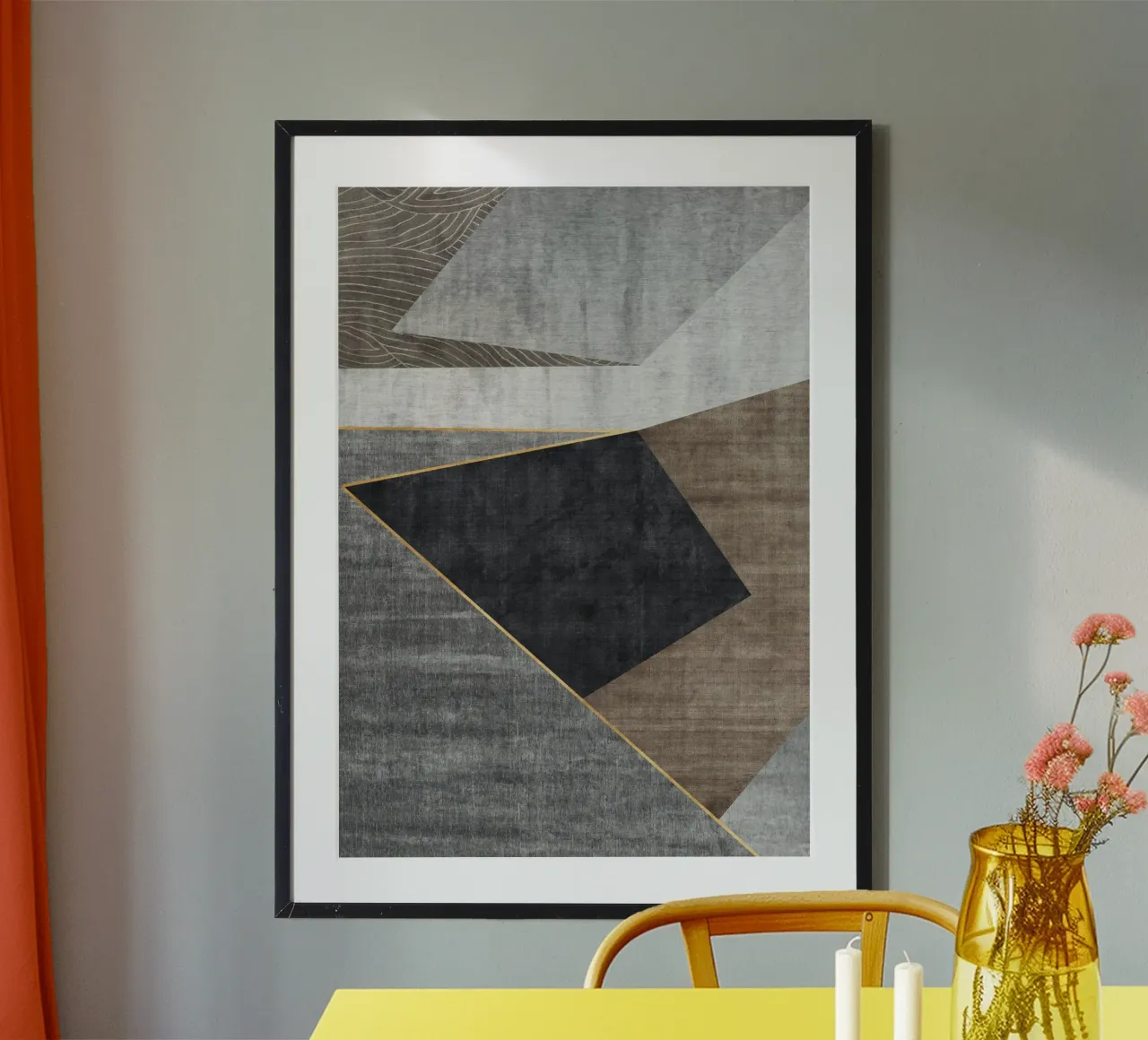 abstract geometric squares x poster da vintageshop