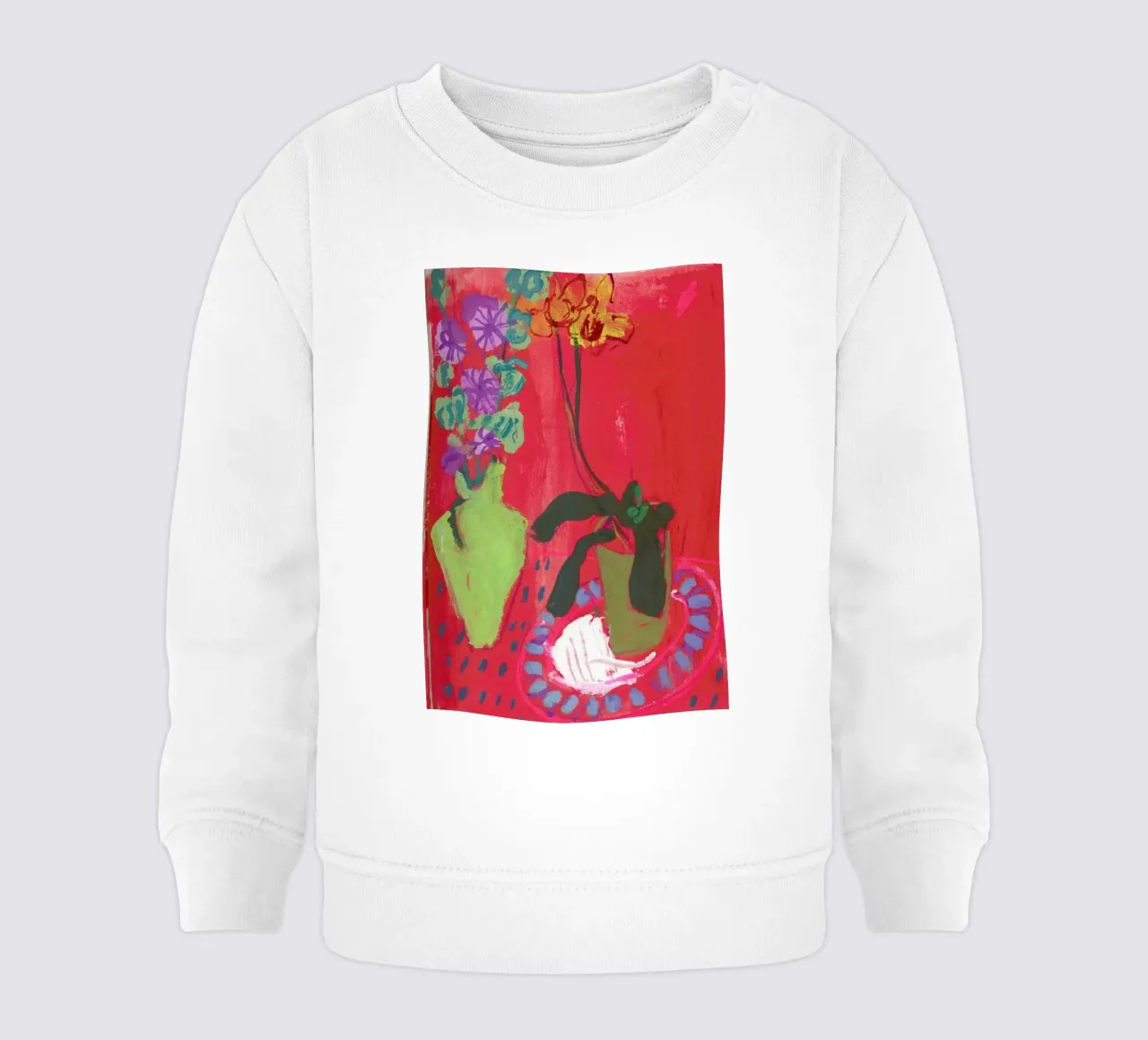 Red Sketchbook Page baby sweatshirt by Sonia Brittain