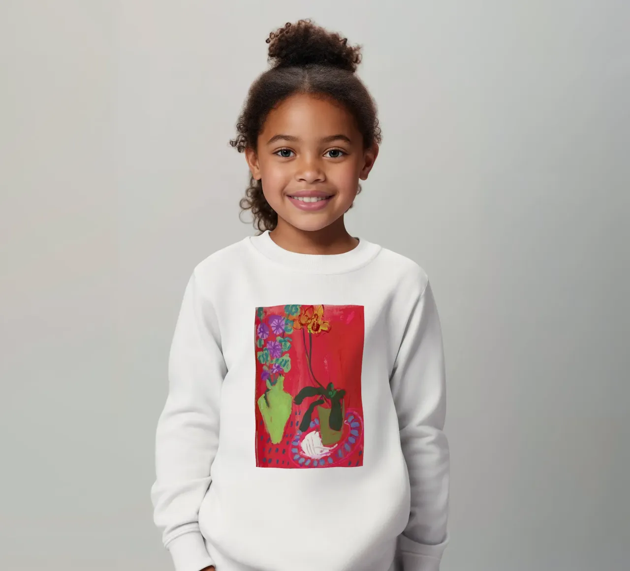Red Sketchbook Page kids sweatshirt by Sonia Brittain