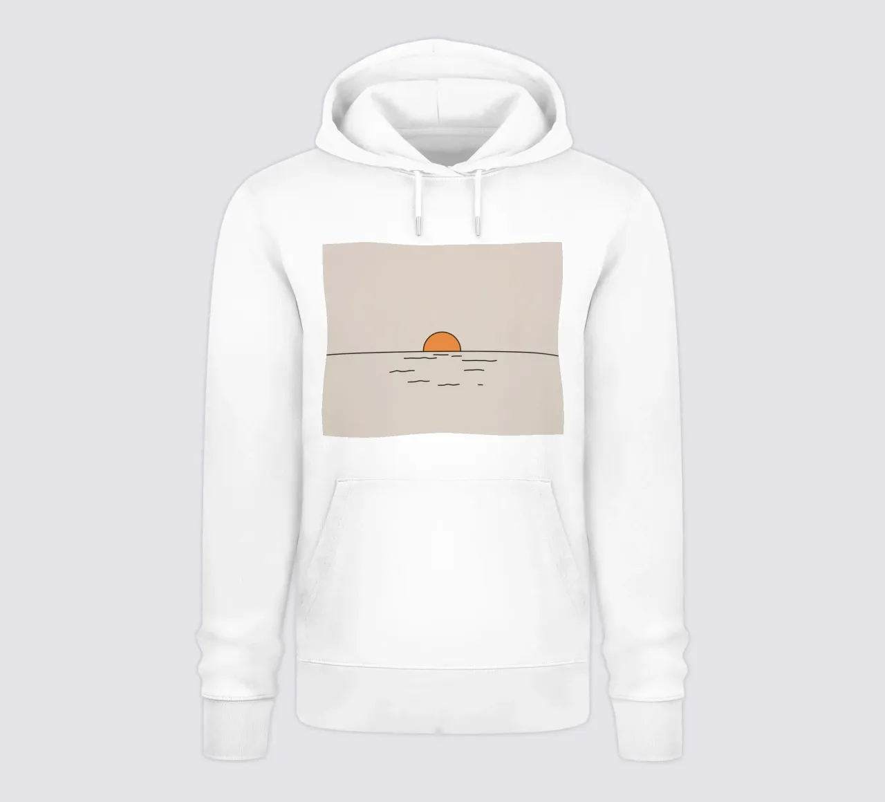 Il tramonto su acque calme crea una pittoresca linea d'orizzonte felpa con cappuccio da DesignDoodle