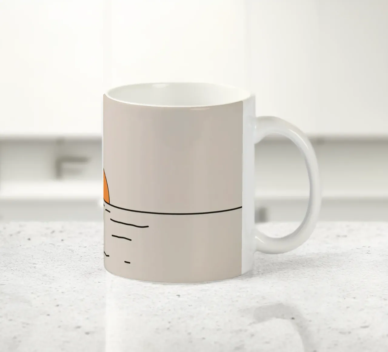 Il tramonto su acque calme crea una pittoresca linea d'orizzonte tazza in ceramica da DesignDoodle