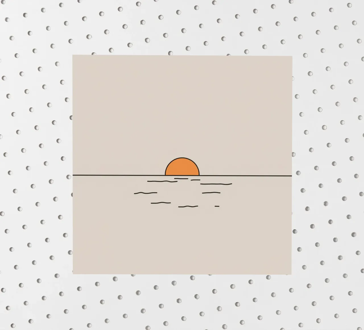 Sunset over calm waters creates a picturesque horizon line sticker by DesignDoodle