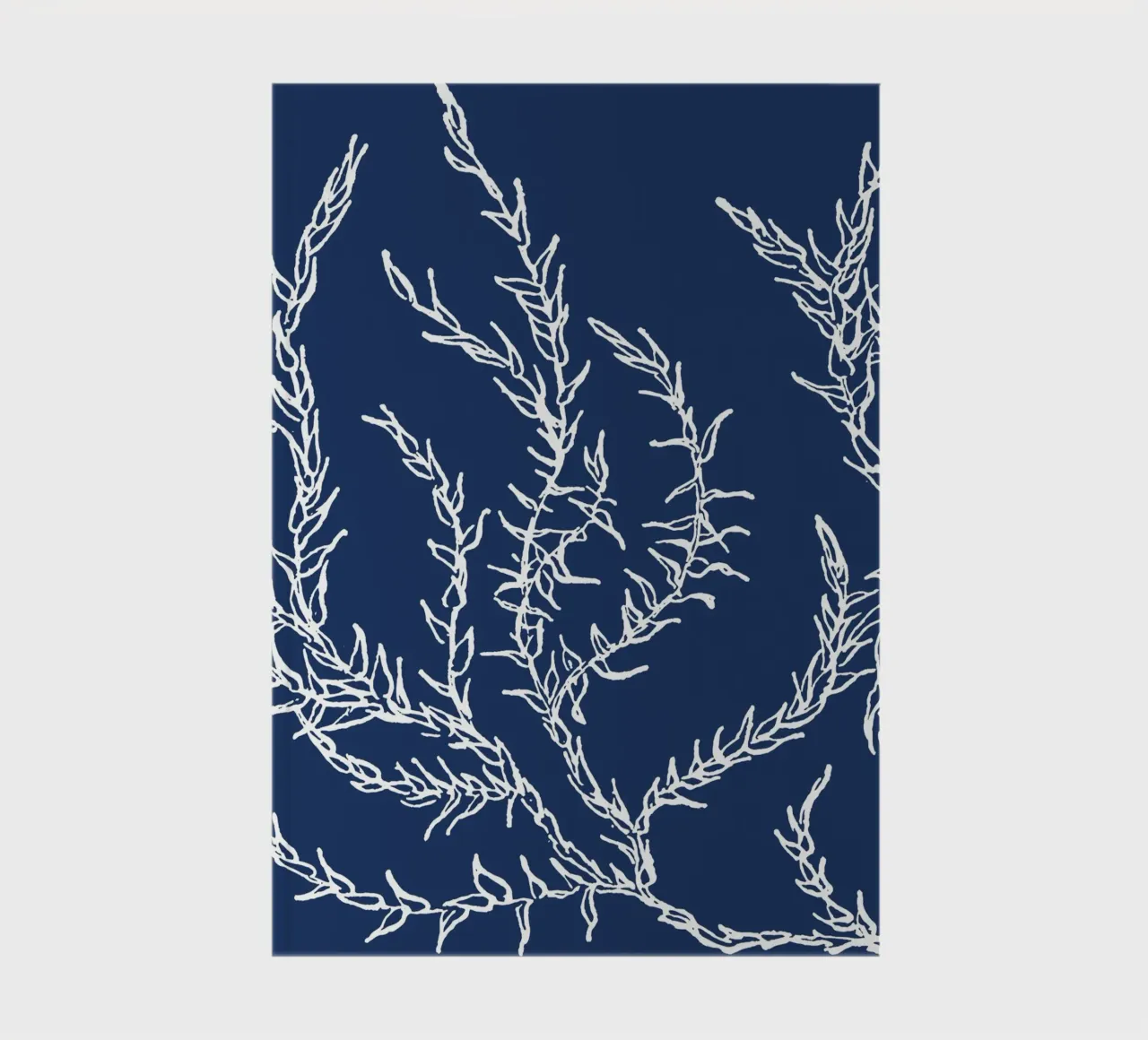 Motif abstrait d'algues - Bleu nautique, Déco côtière carnet de notes de ClubArt