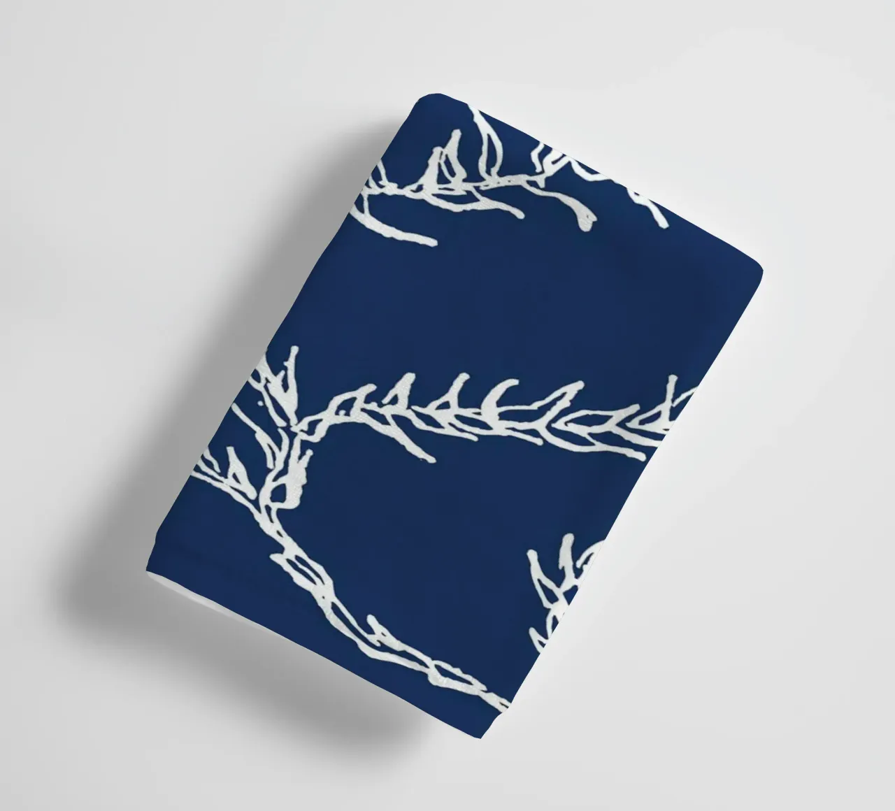 Abstract Seaweed Pattern Print - Nautical Blue, Coastal Deco towel by ClubArt