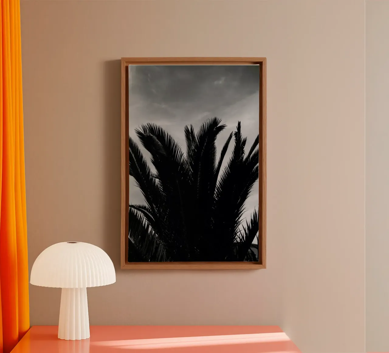 Soft Palms tela con Cornice a cassetta da Sebastian Hilgetag