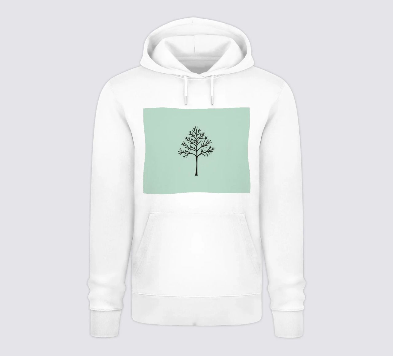 Minimalist tree design with intricate branch patterns hoodie by DesignDoodle