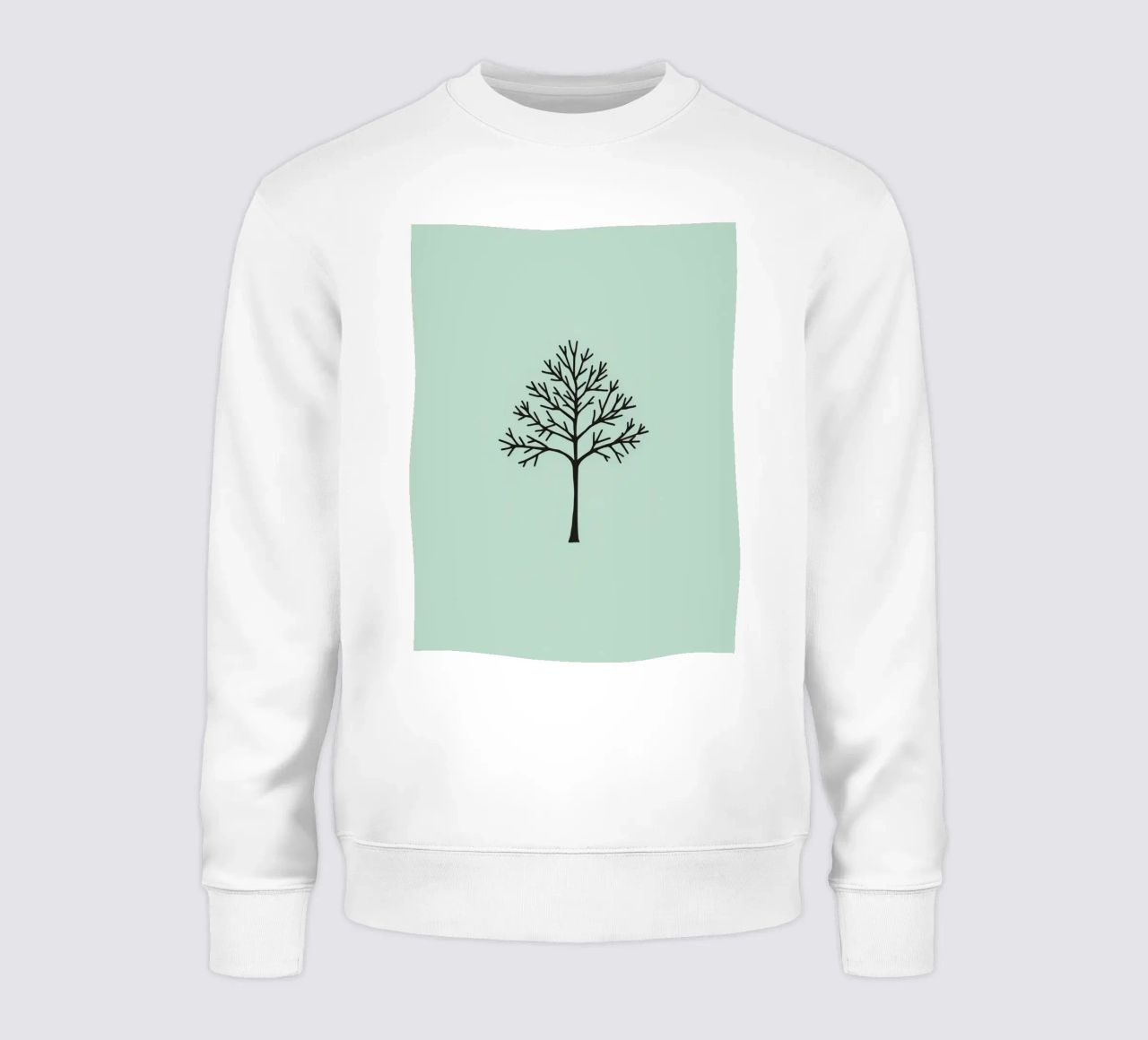 Minimalist tree design with intricate branch patterns sweatshirt by DesignDoodle