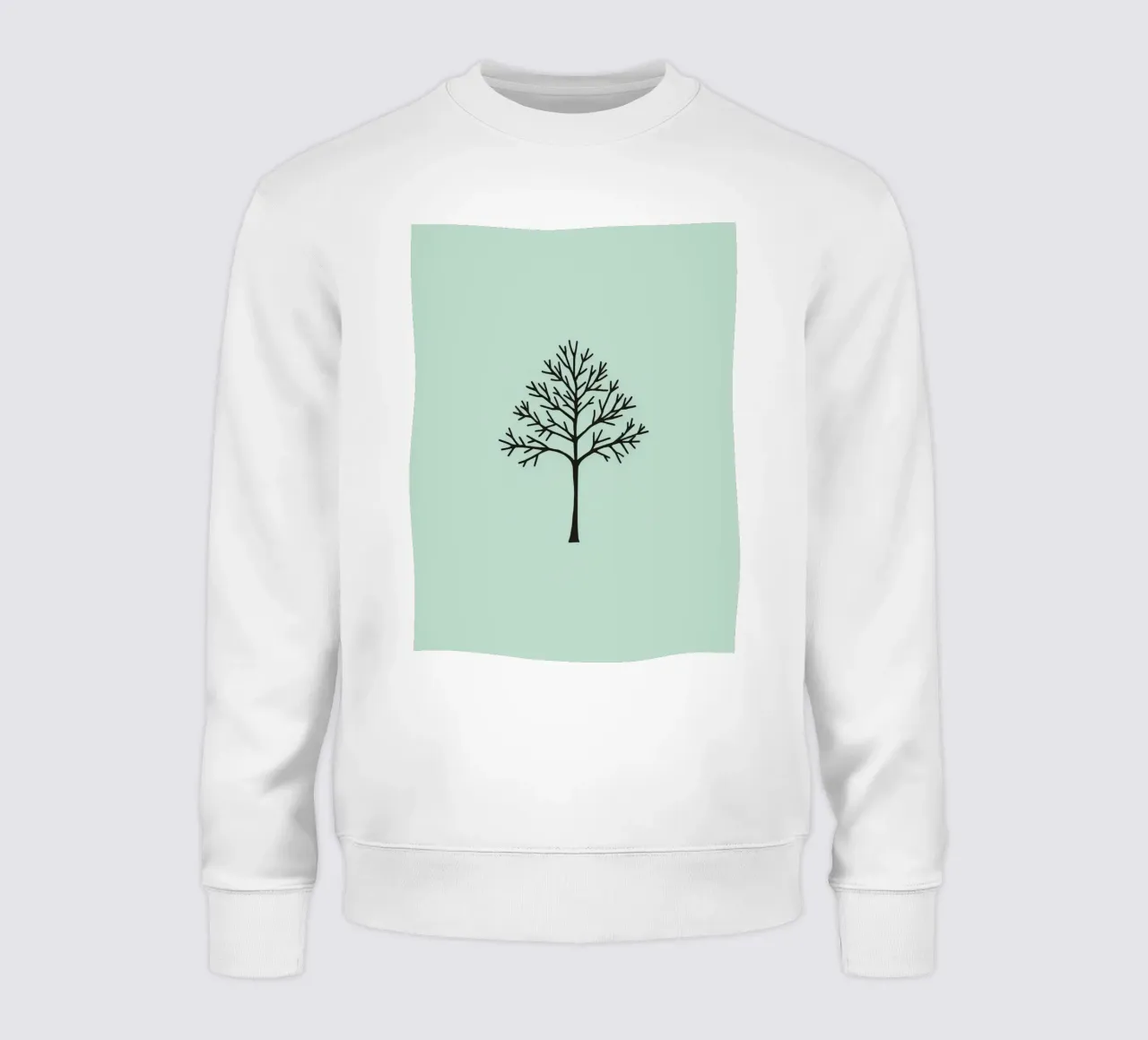 Minimalist tree design with intricate branch patterns sweatshirt by DesignDoodle