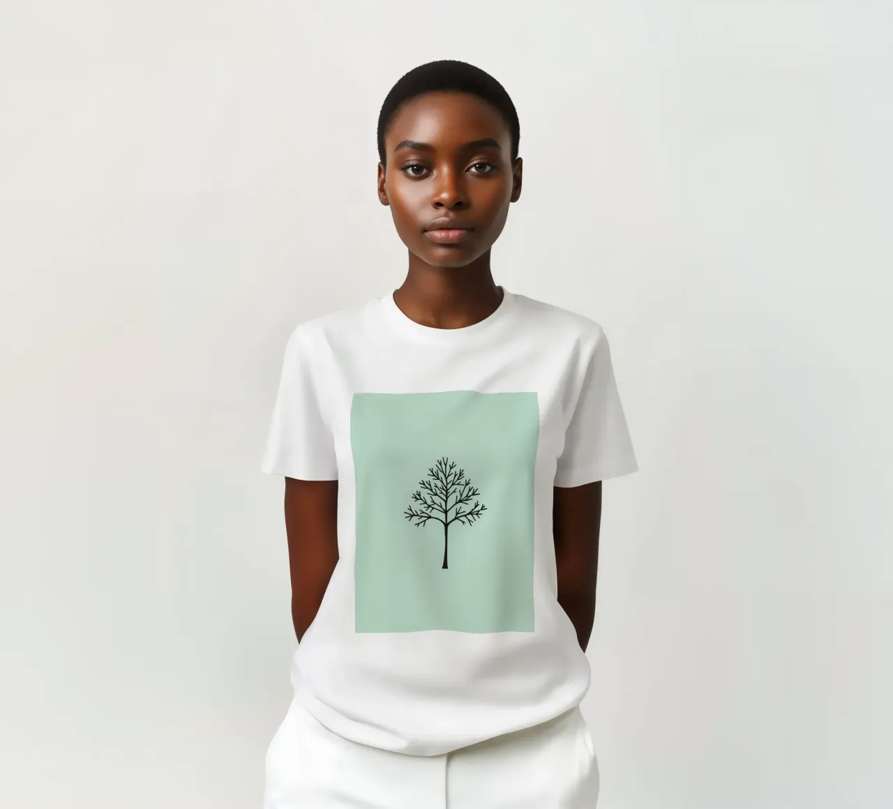 Minimalist tree design with intricate branch patterns t-shirt by DesignDoodle