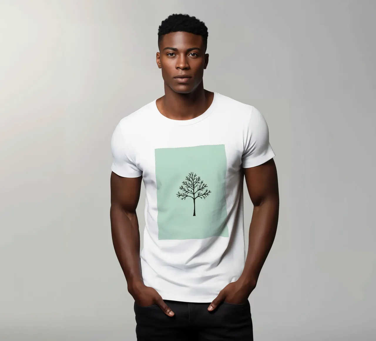 Minimalist tree design with intricate branch patterns t-shirt by DesignDoodle