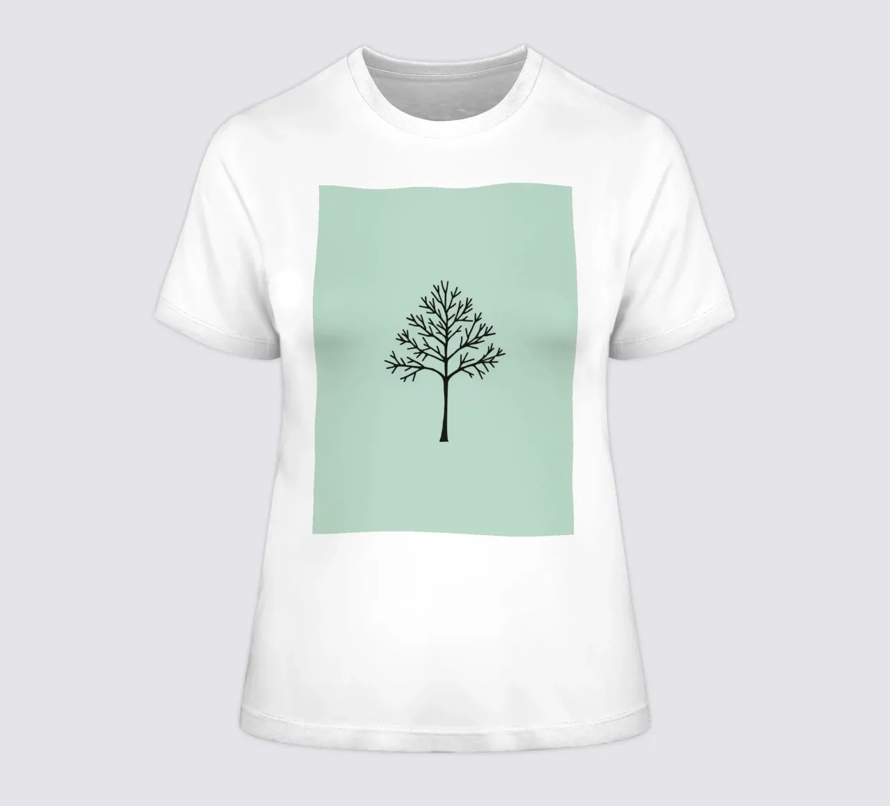 Minimalistisches Baumdesign mit verschlungenen Zweigmustern Frauen T-Shirt von DesignDoodle