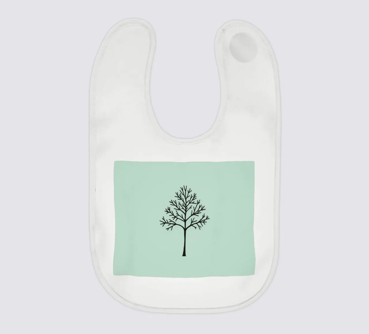Minimalist tree design with intricate branch patterns baby bib by DesignDoodle