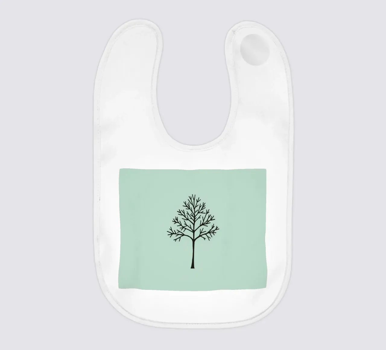 Arbre au design minimaliste avec des motifs de branches complexes bavoir de DesignDoodle