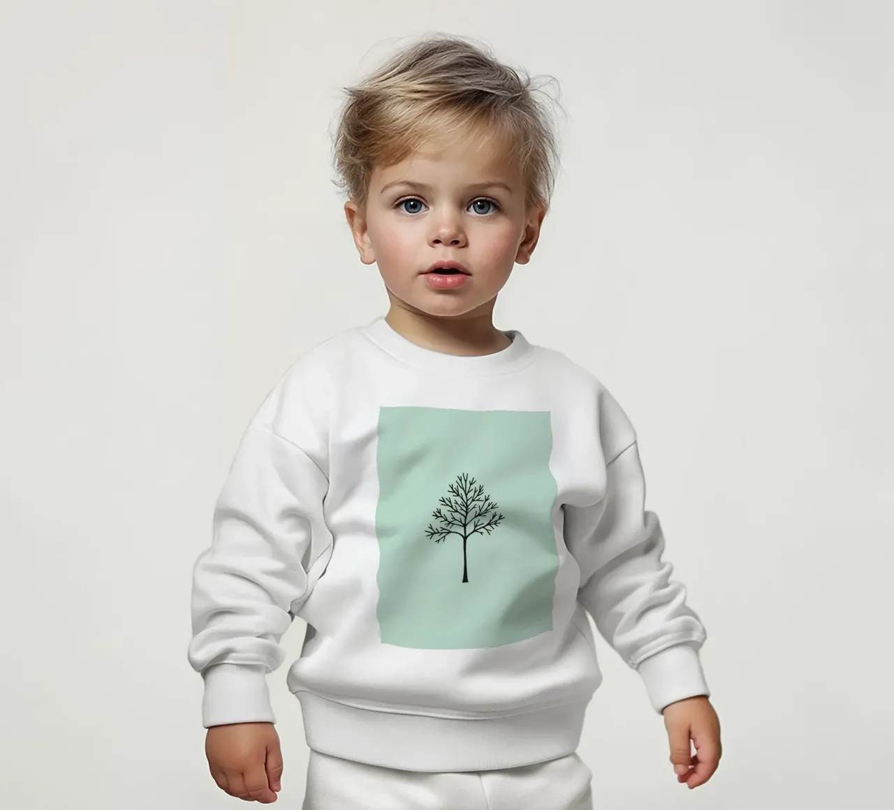 Minimalist tree design with intricate branch patterns baby sweatshirt by DesignDoodle