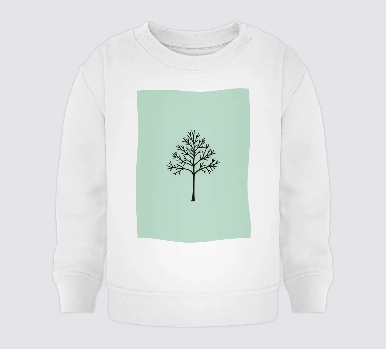Minimalist tree design with intricate branch patterns baby sweatshirt by DesignDoodle