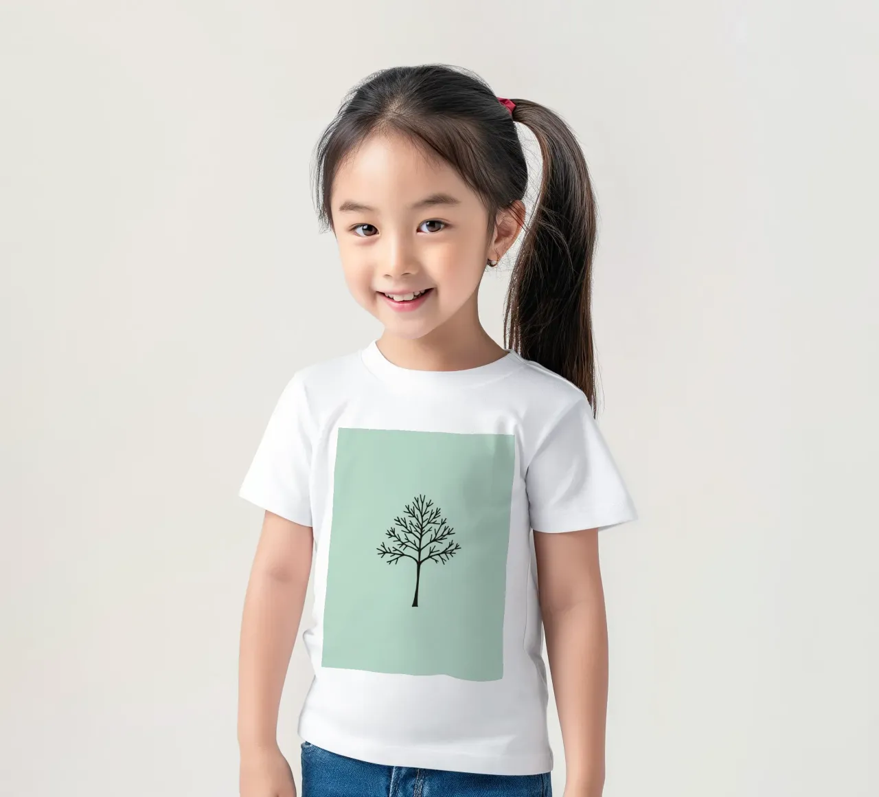 Minimalist tree design with intricate branch patterns kids t-shirt by DesignDoodle