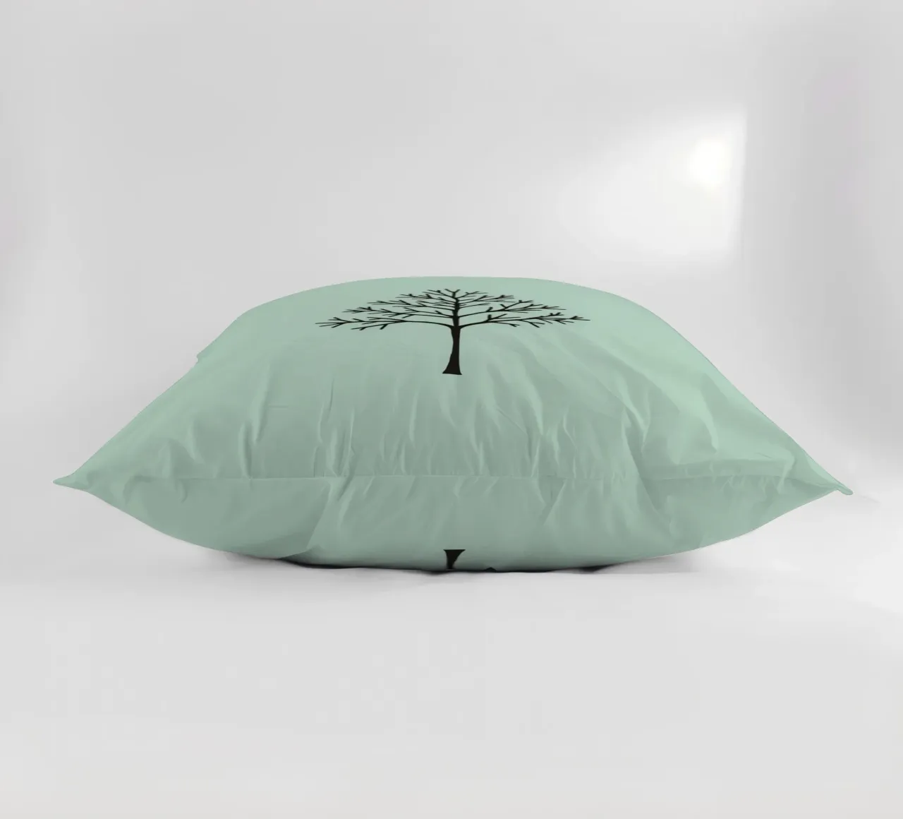 Minimalist tree design with intricate branch patterns decorative cushion by DesignDoodle