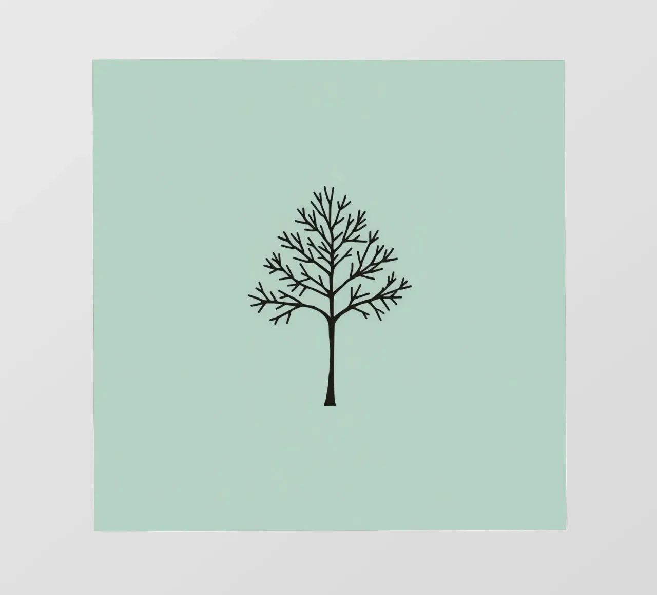 Arbre au design minimaliste avec des motifs de branches complexes bâche pvc de DesignDoodle