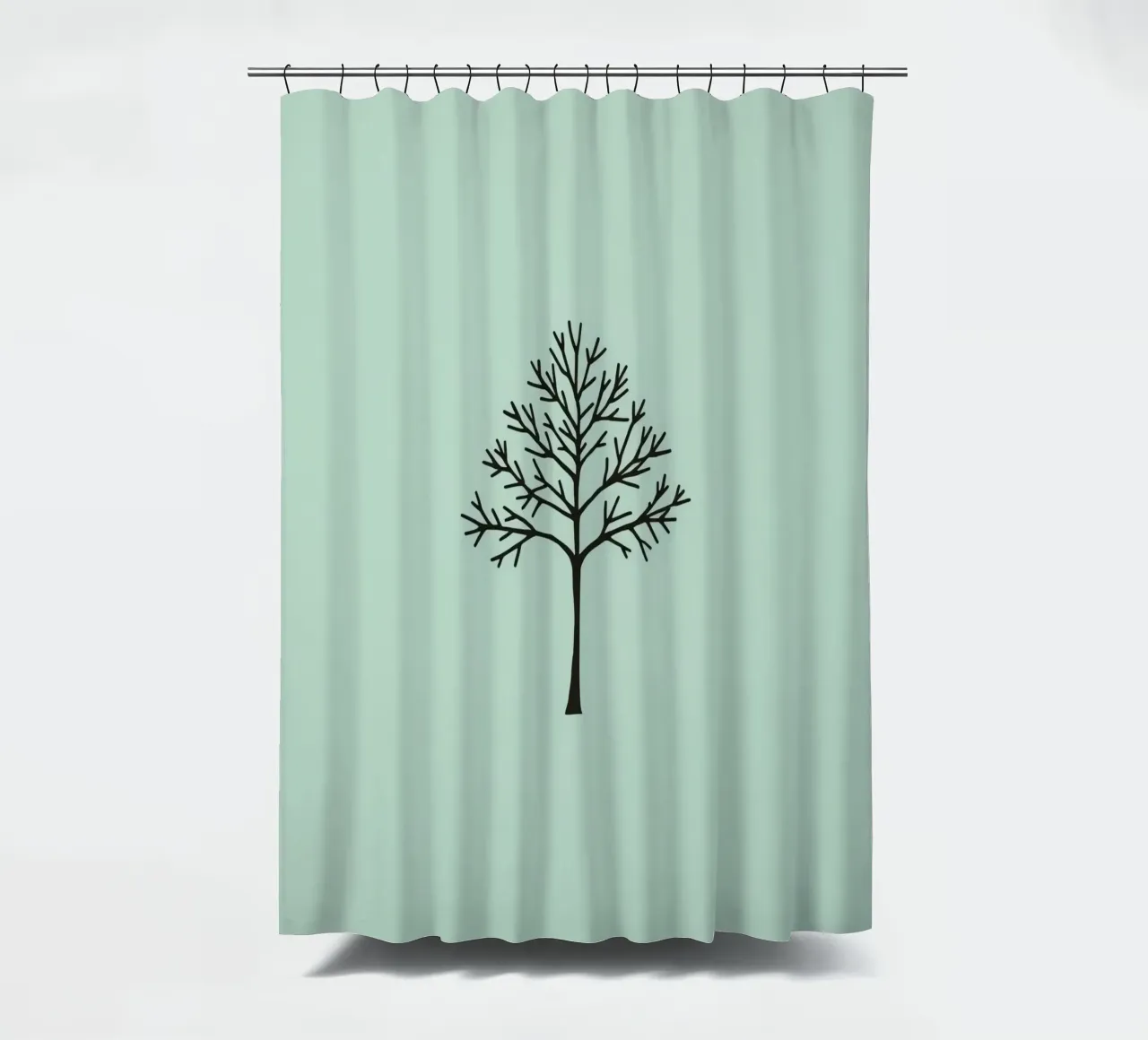 Minimalist tree design with intricate branch patterns shower curtain by DesignDoodle