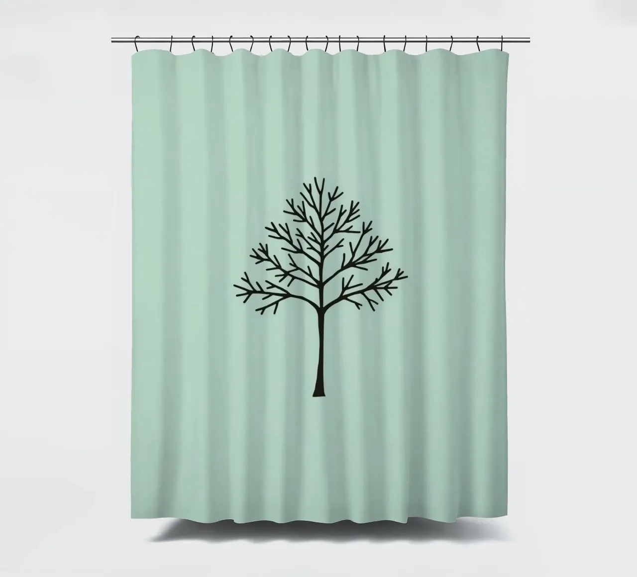 Minimalist tree design with intricate branch patterns shower curtain by DesignDoodle