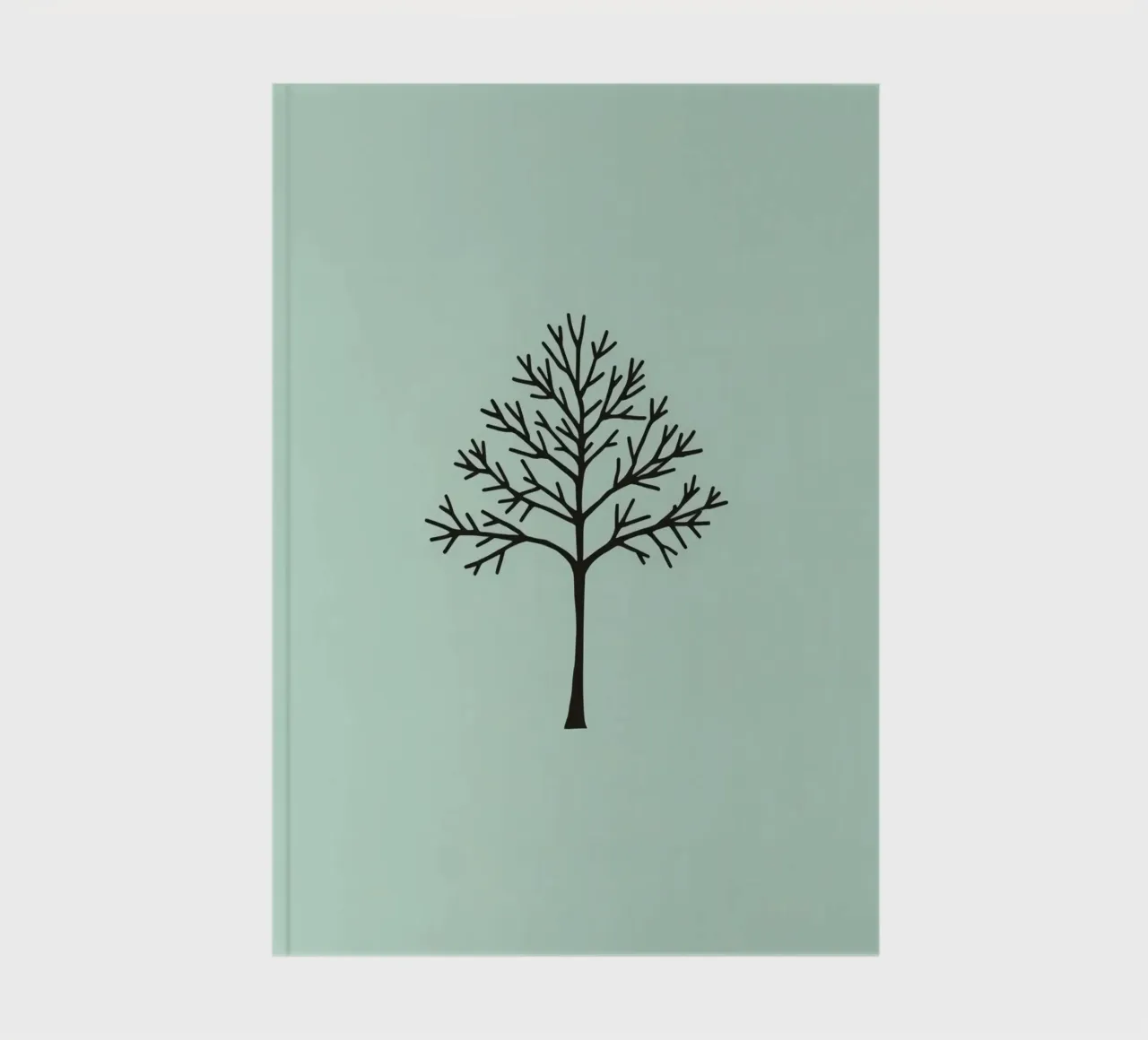 Minimalist tree design with intricate branch patterns notebook by DesignDoodle