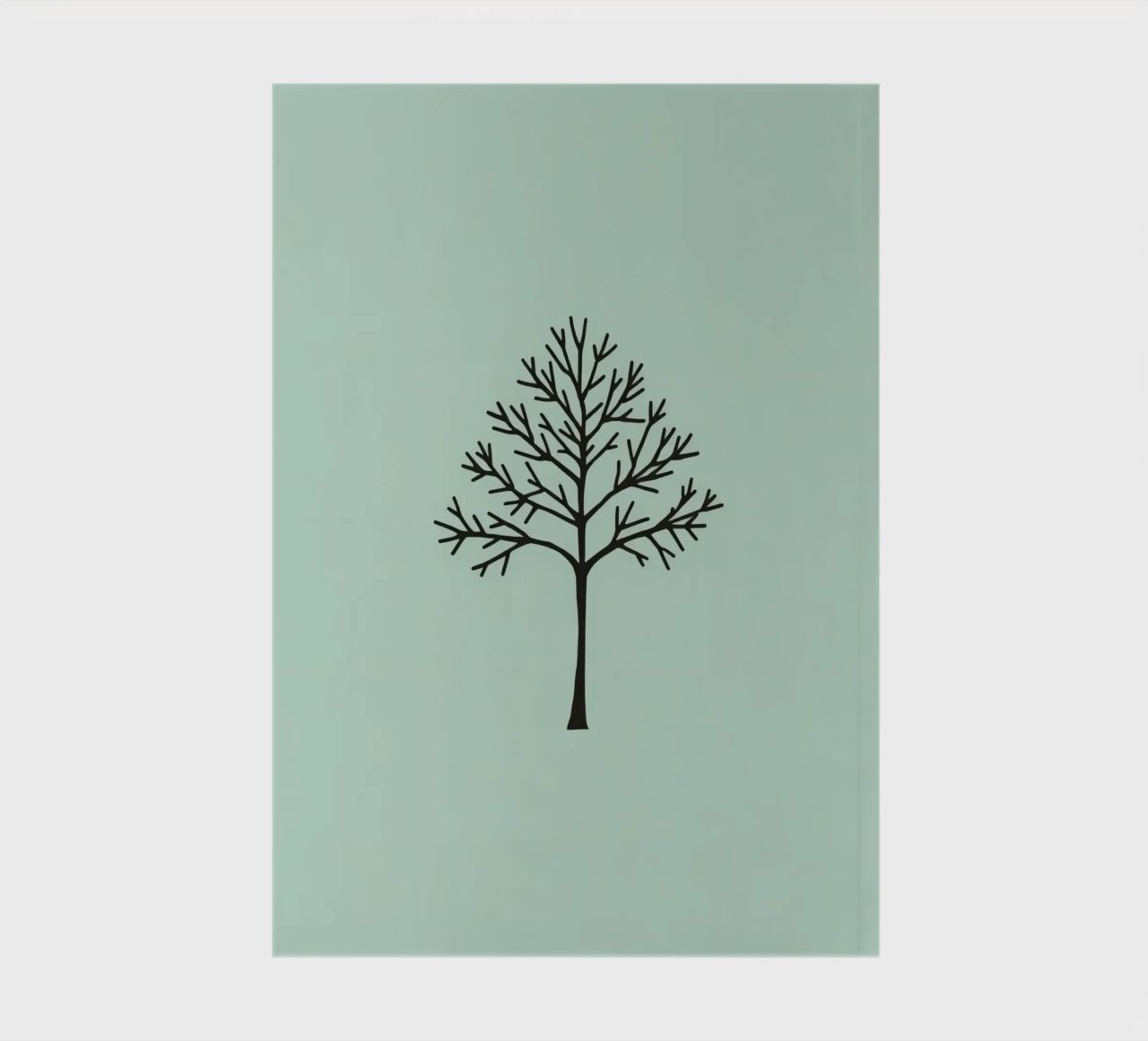 Minimalist tree design with intricate branch patterns notebook by DesignDoodle