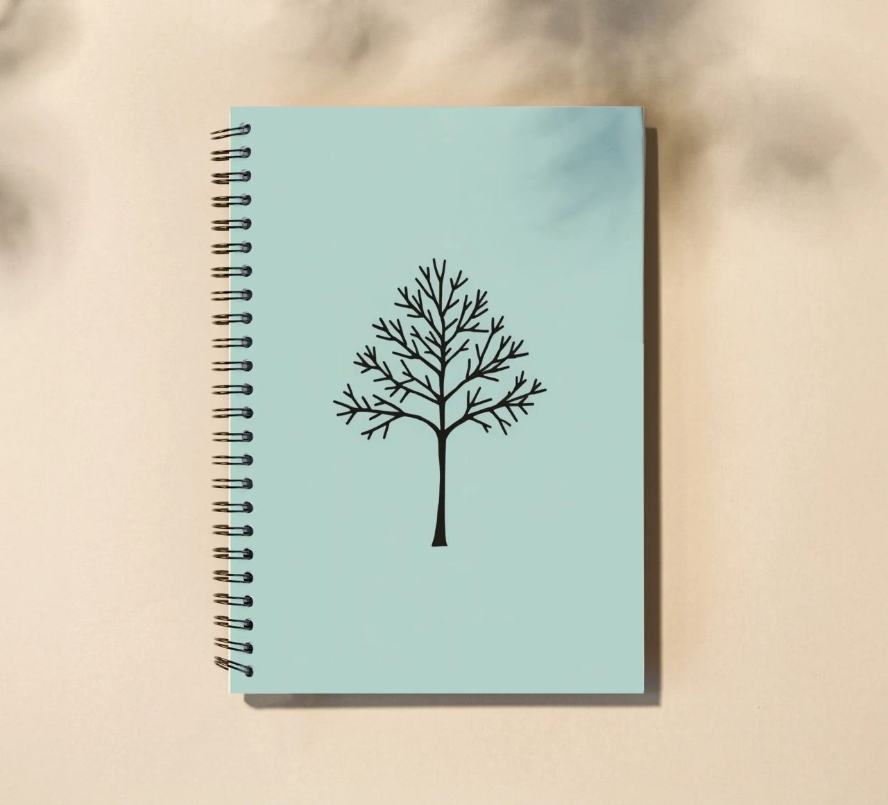 Minimalist tree design with intricate branch patterns spiral notebook by DesignDoodle