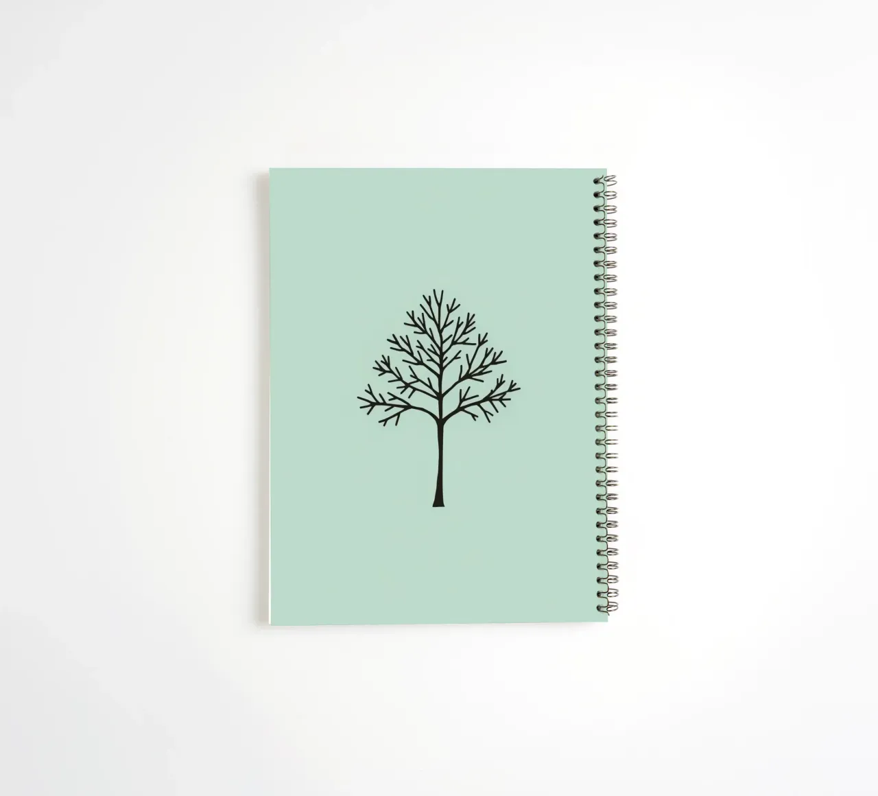 Minimalist tree design with intricate branch patterns spiral notebook by DesignDoodle