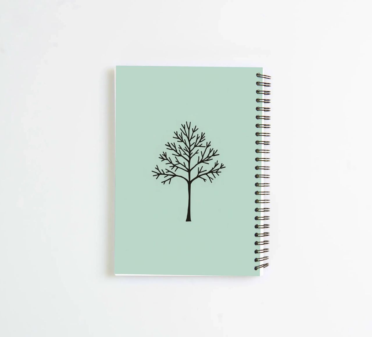 Minimalist tree design with intricate branch patterns spiral notebook by DesignDoodle