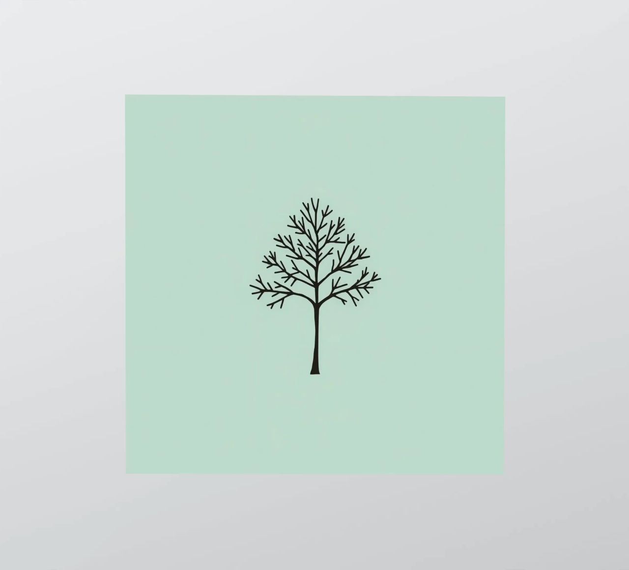 Minimalist tree design with intricate branch patterns sticker by DesignDoodle