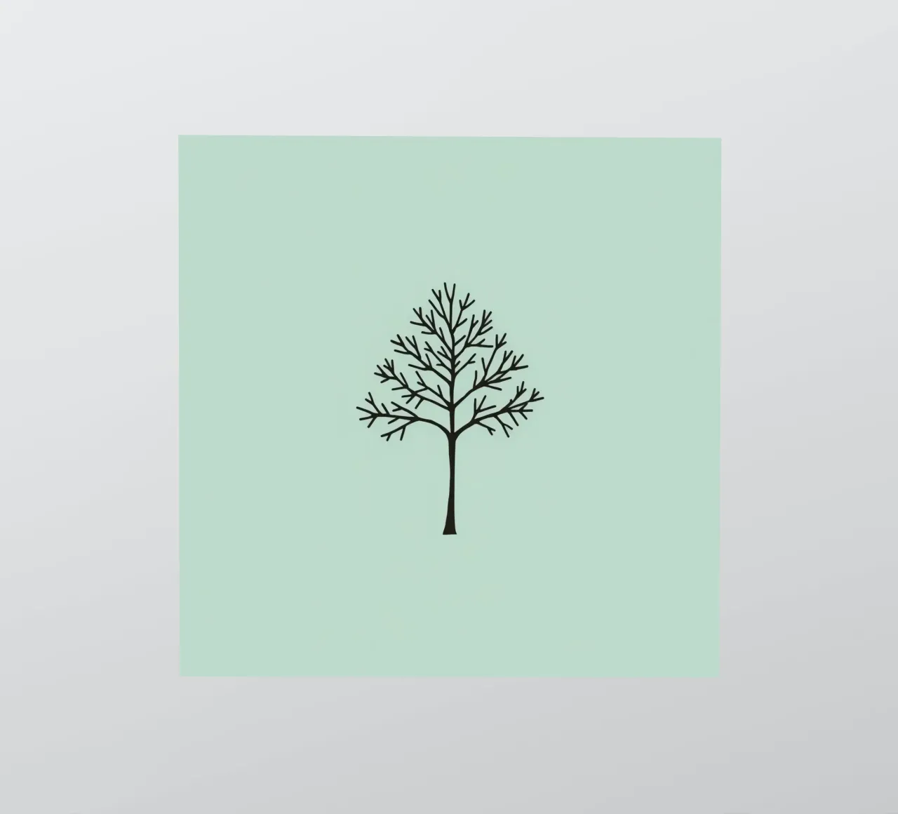 Minimalist tree design with intricate branch patterns sticker by DesignDoodle