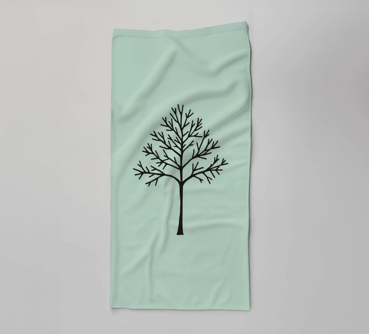 Minimalistisches Baumdesign mit verschlungenen Zweigmustern Handtuch von DesignDoodle