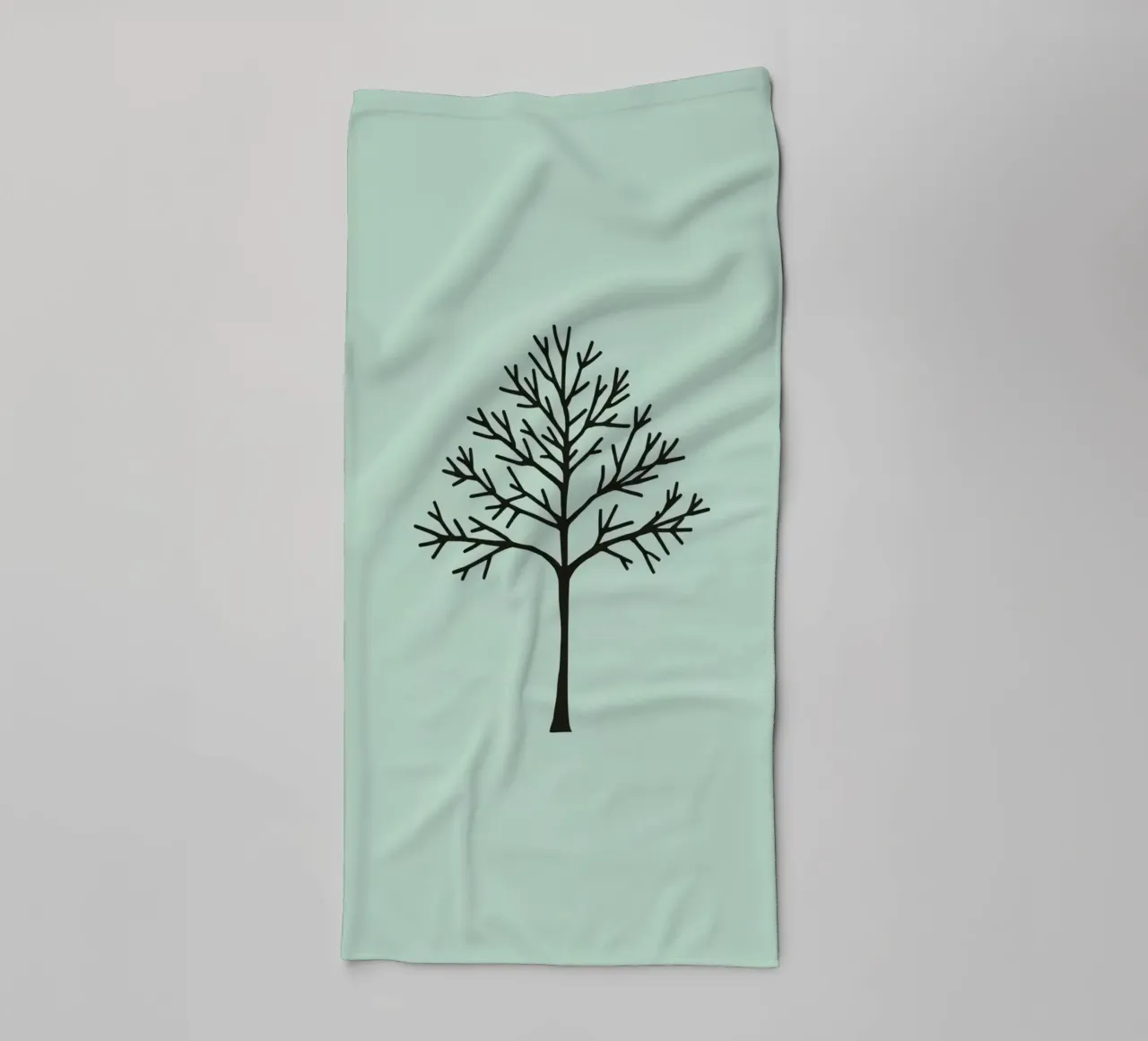 Minimalist tree design with intricate branch patterns towel by DesignDoodle