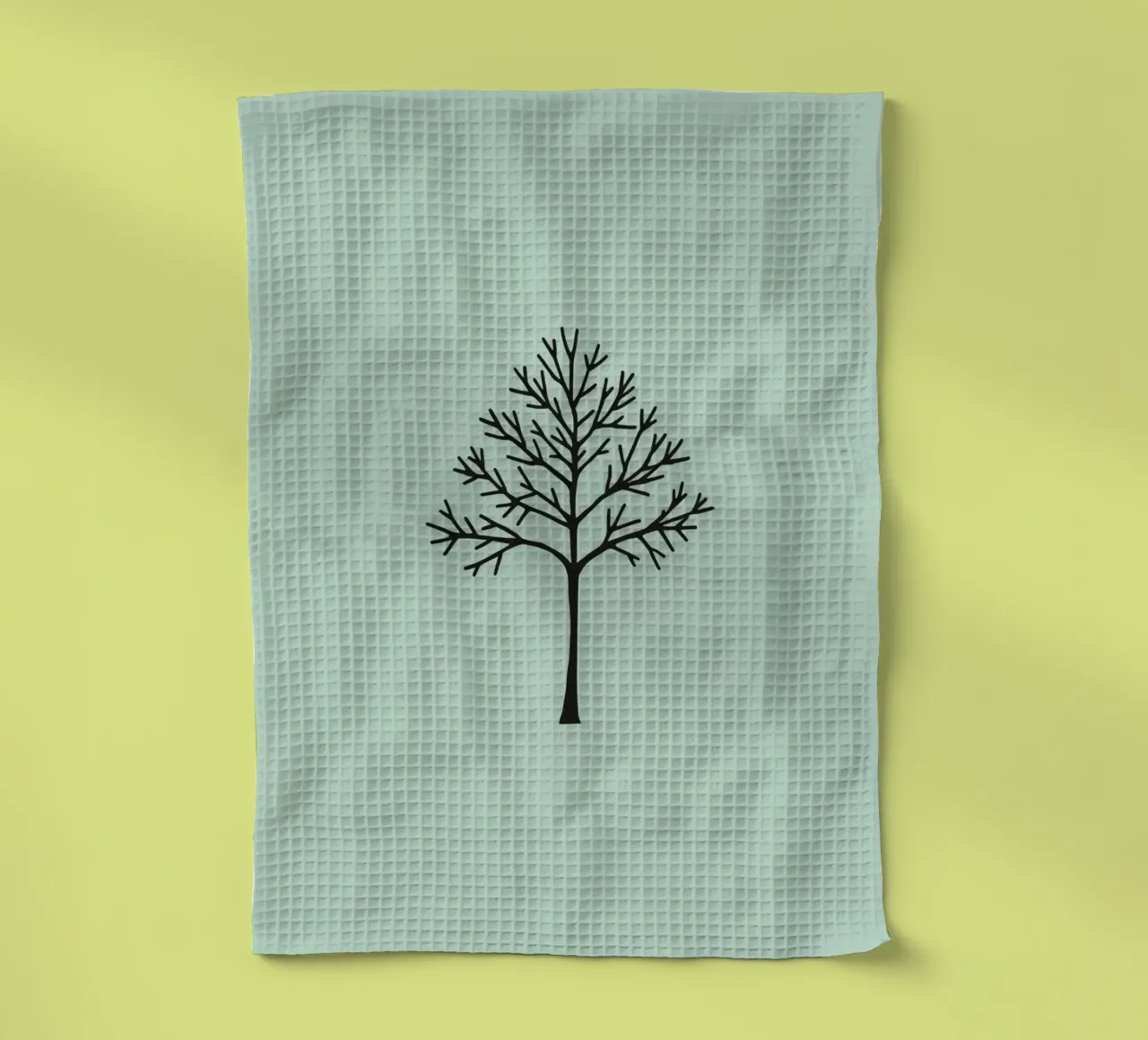 Arbre au design minimaliste avec des motifs de branches complexes torchon de DesignDoodle
