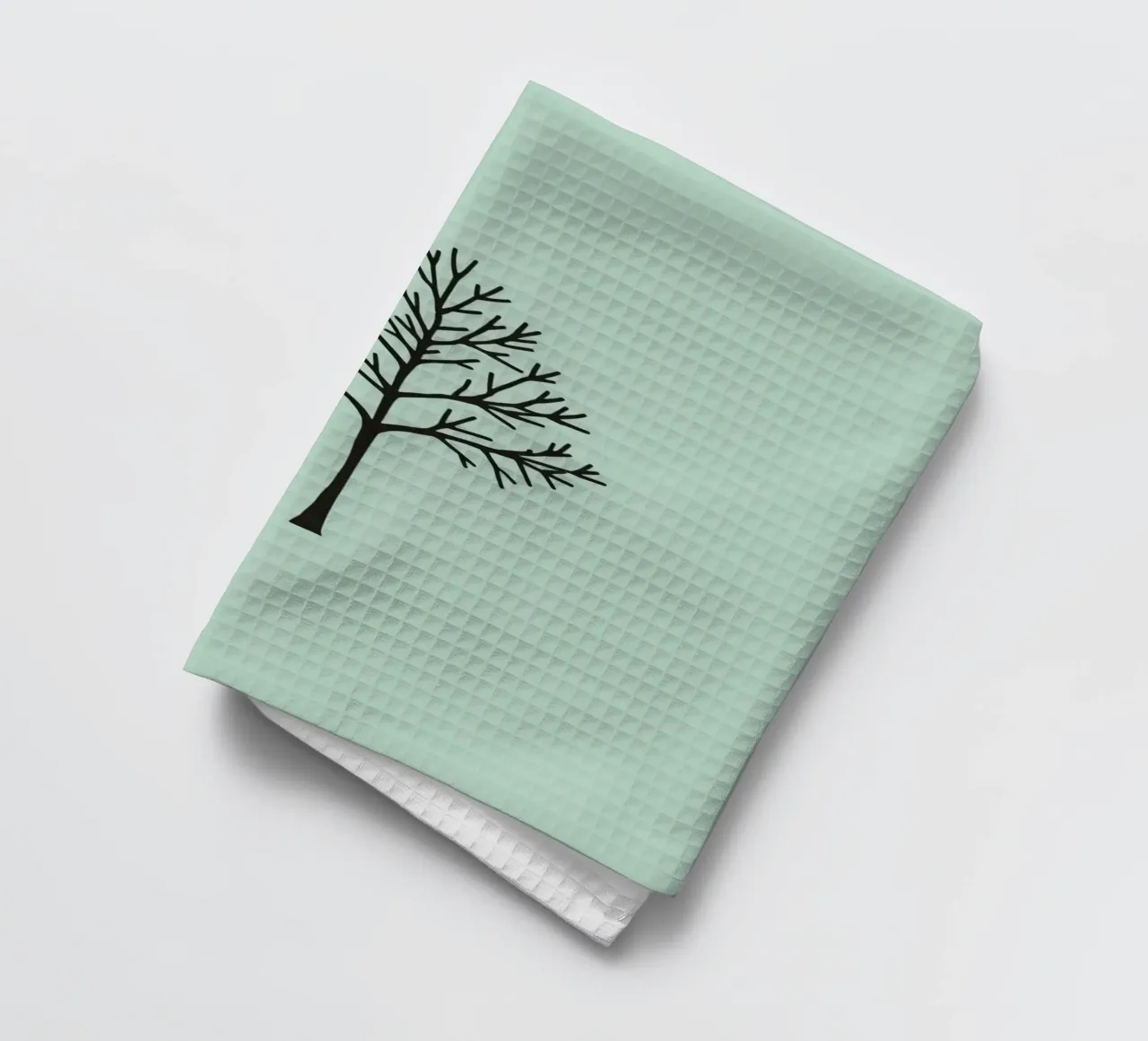 Arbre au design minimaliste avec des motifs de branches complexes torchon de DesignDoodle
