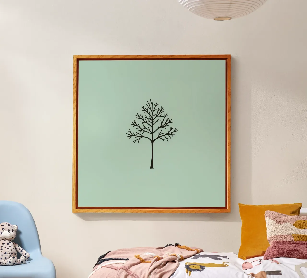 Minimalist tree design with intricate branch patterns acrylic glass by DesignDoodle
