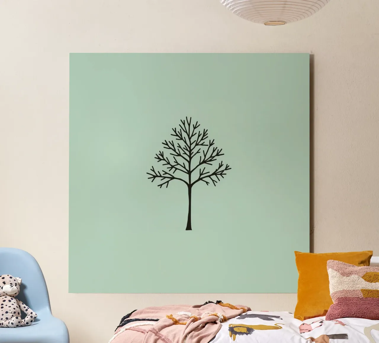 Arbre au design minimaliste avec des motifs de branches complexes panneau forex de DesignDoodle