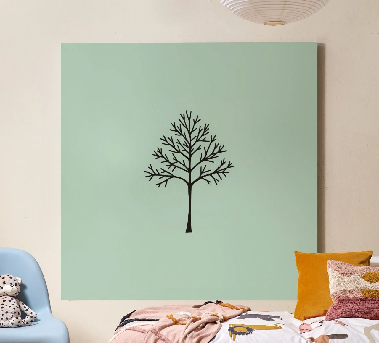 Minimalist tree design with intricate branch patterns canvas by DesignDoodle