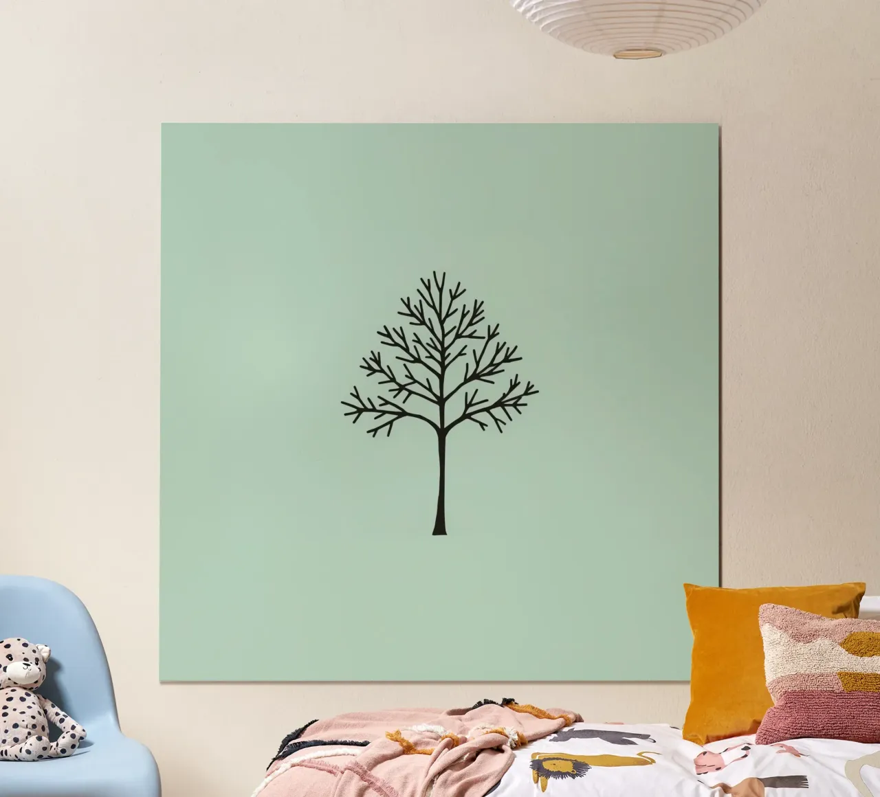 Minimalist tree design with intricate branch patterns poster with aluminum frame by DesignDoodle