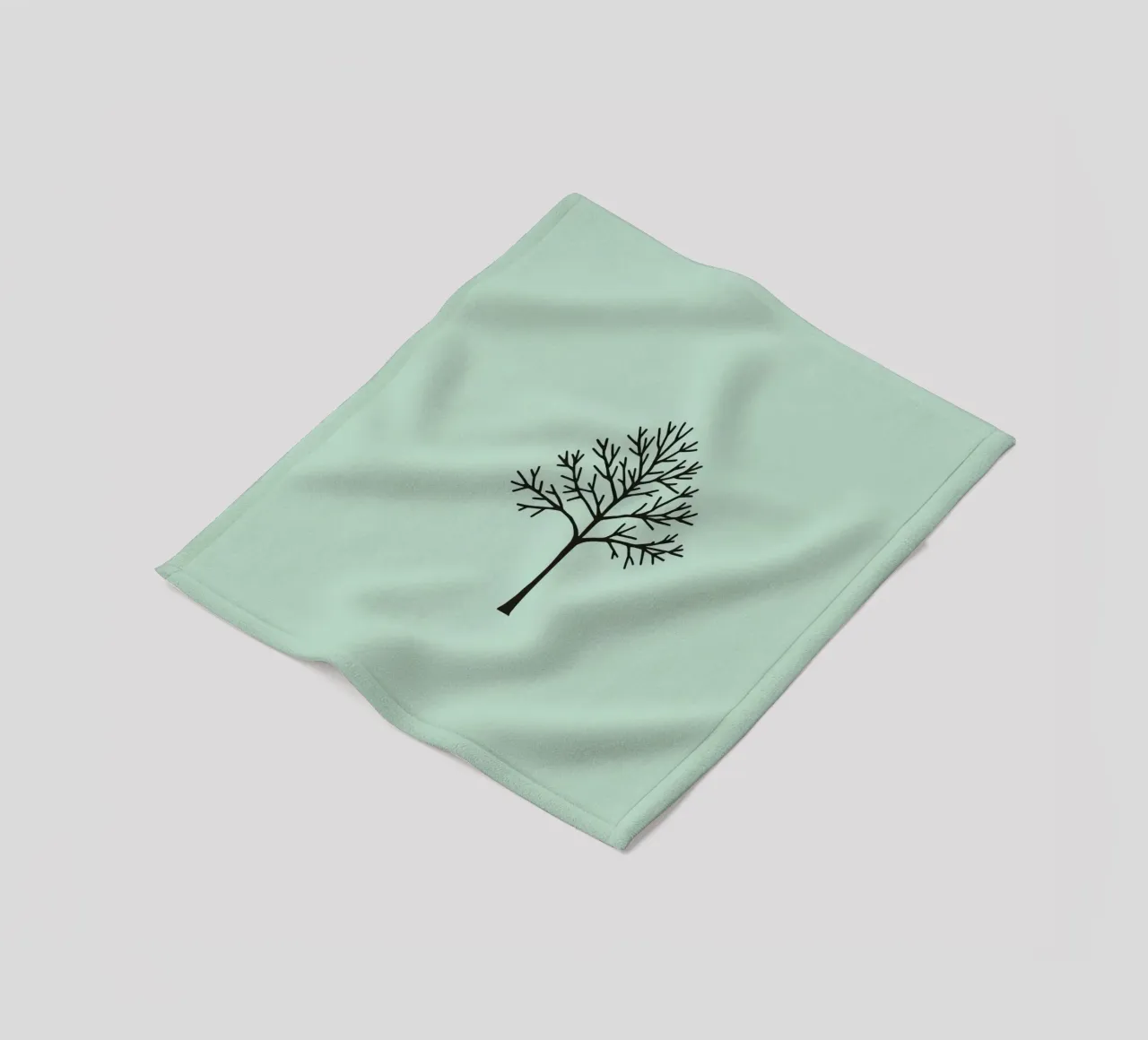 Minimalist tree design with intricate branch patterns fleece blanket by DesignDoodle
