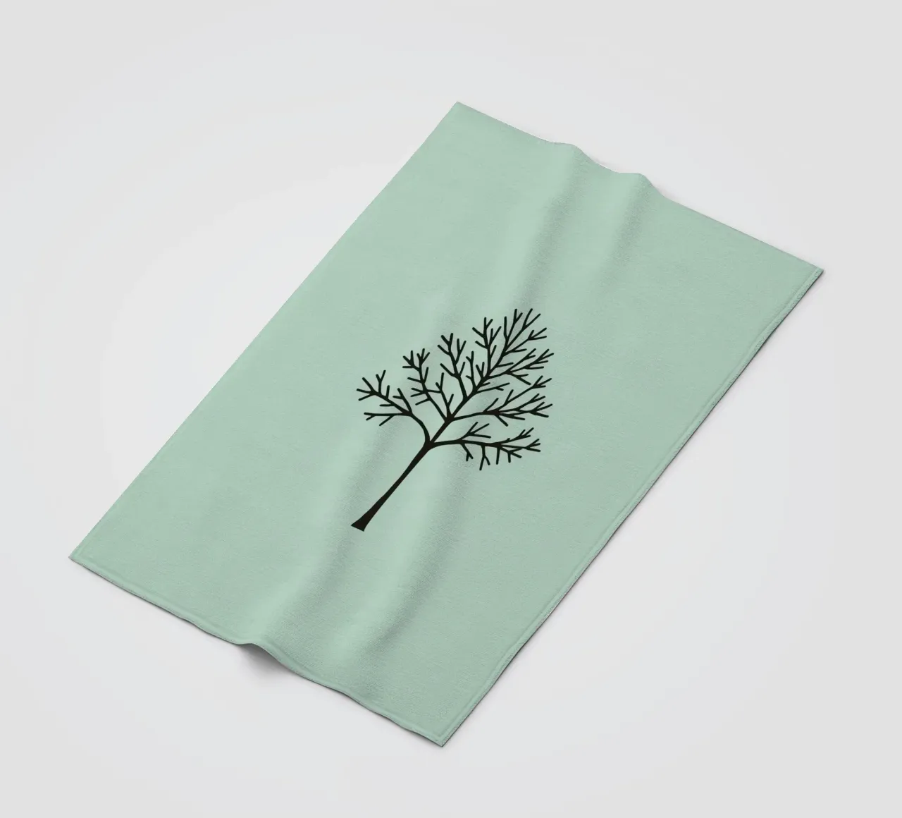 Minimalist tree design with intricate branch patterns fleece blanket by DesignDoodle