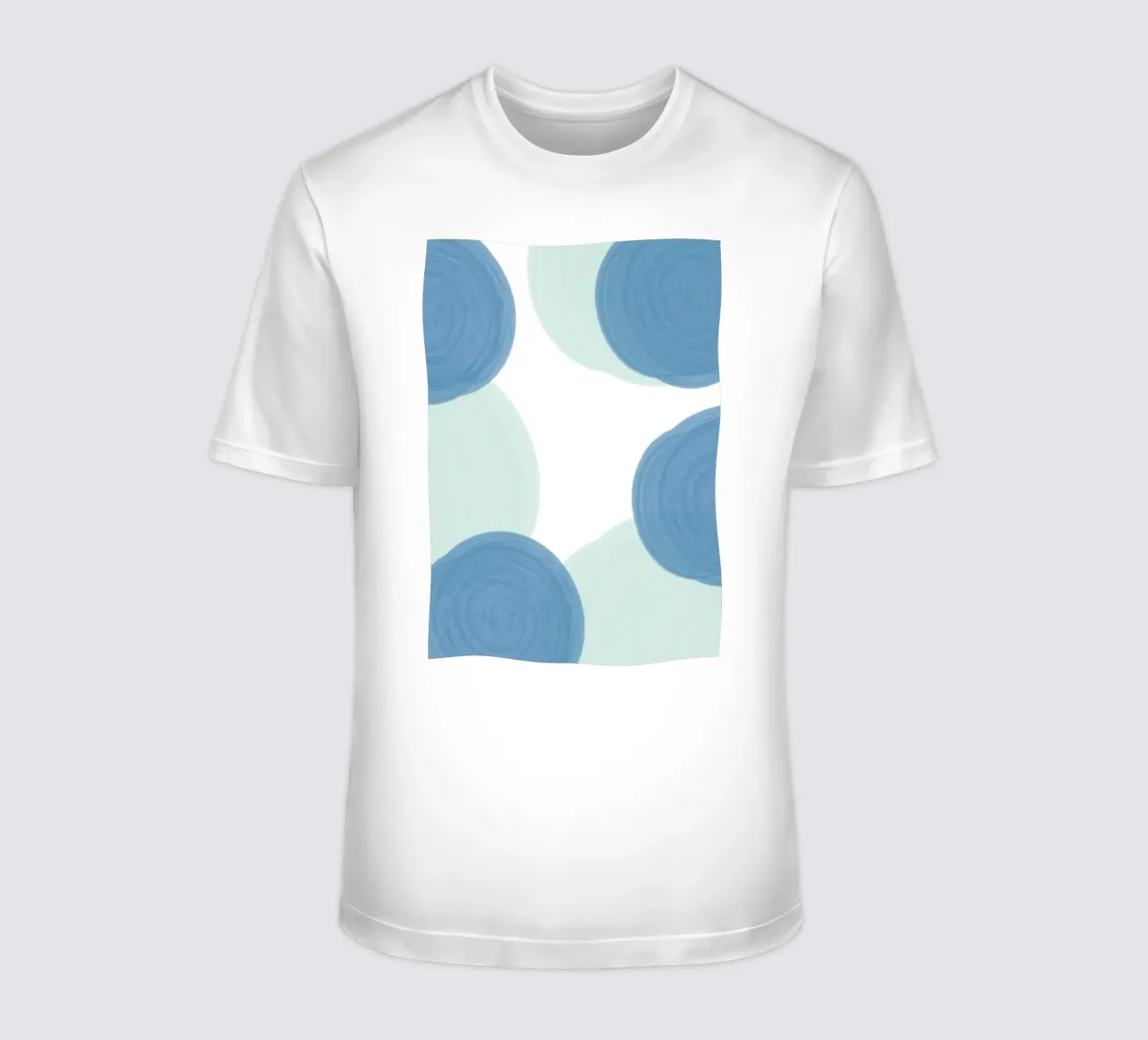 Abstract Blue Circles Print - Modern Minimalist, Coastal Vib t-shirt by ClubArt