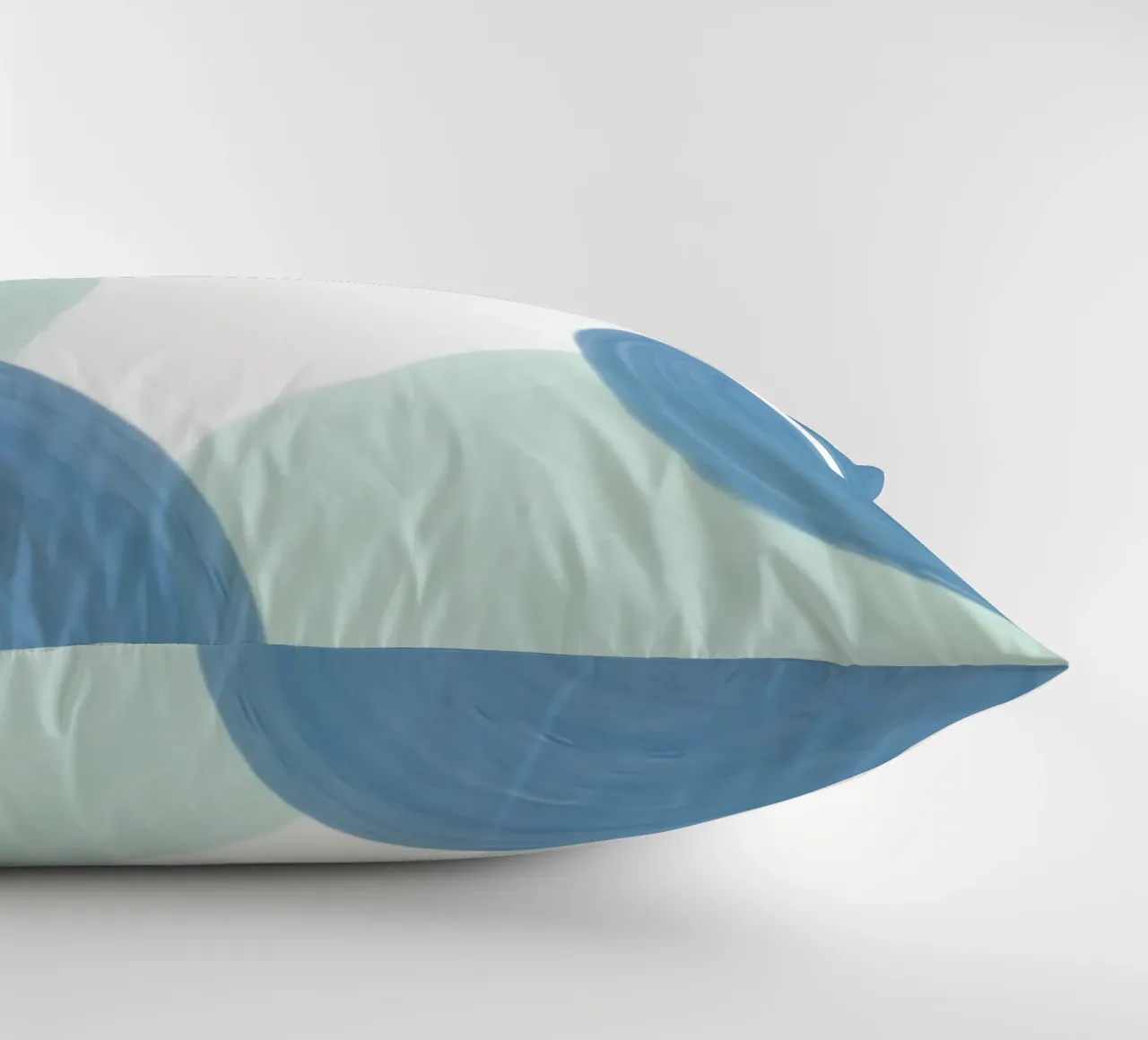Abstract Blue Circles Print - Modern Minimalist, Coastal Vib decorative cushion by ClubArt