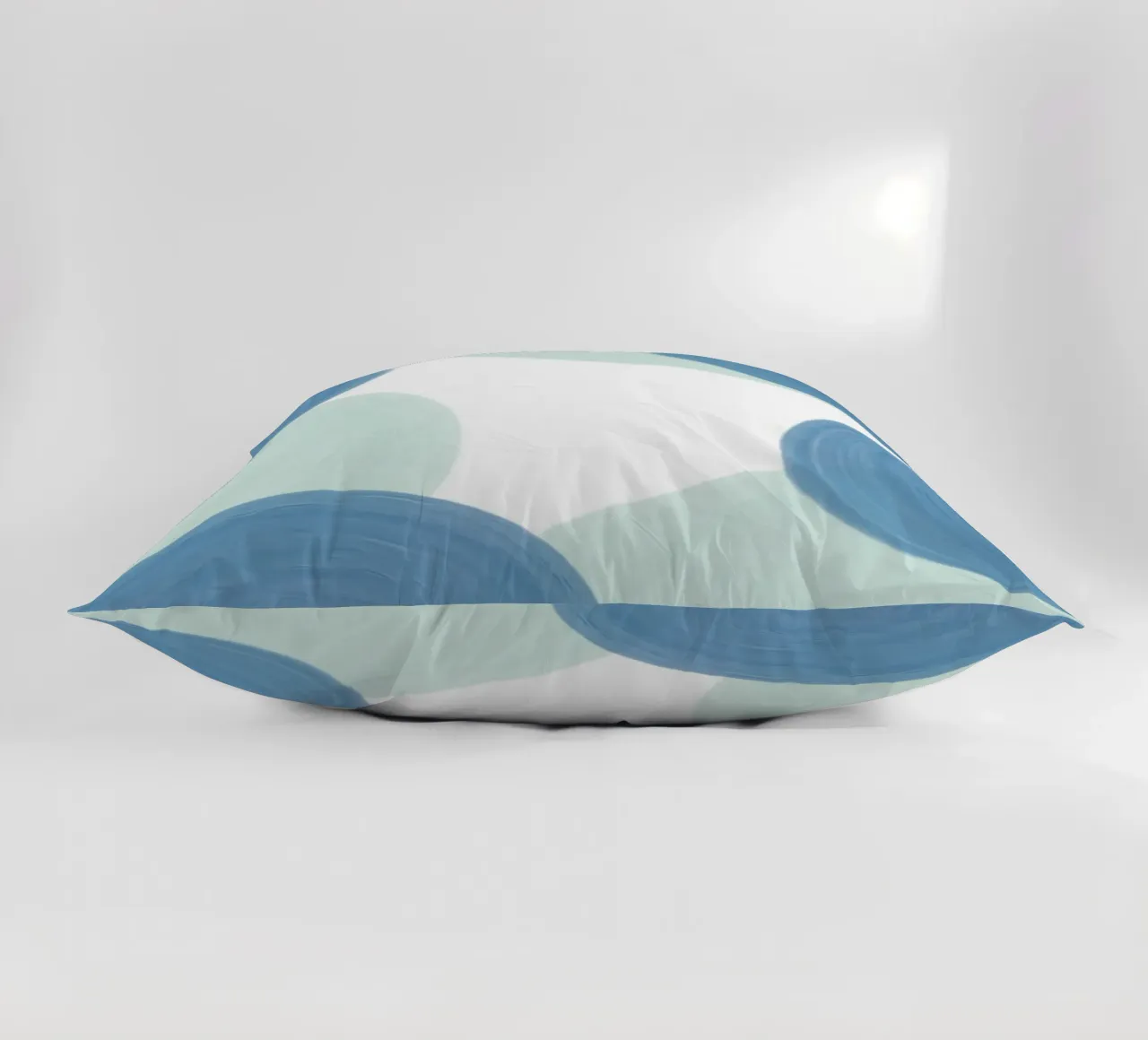 Abstract Blue Circles Print - Modern Minimalist, Coastal Vib decorative cushion by ClubArt