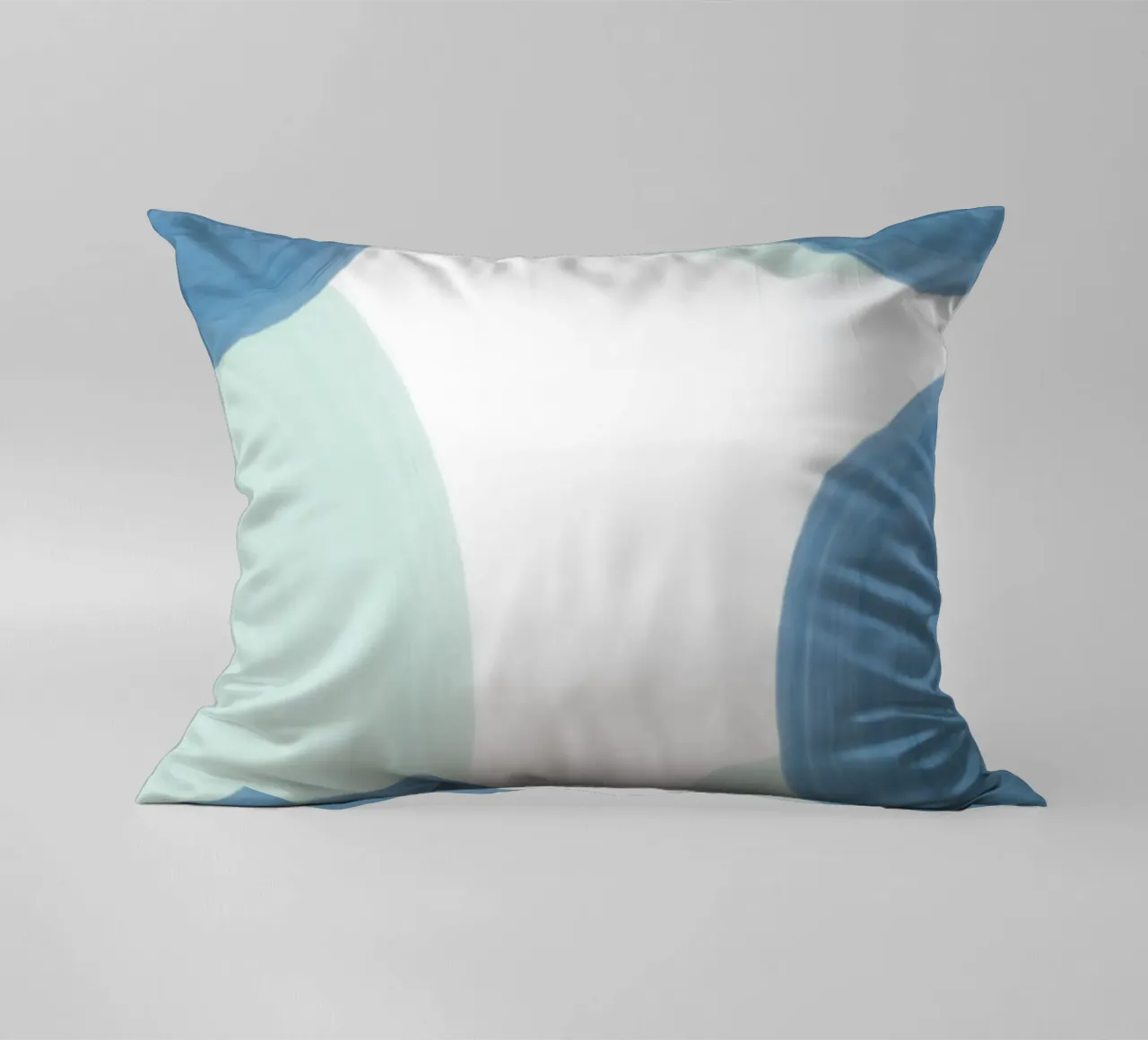 Abstract Blue Circles Print - Modern Minimalist, Coastal Vib decorative cushion by ClubArt