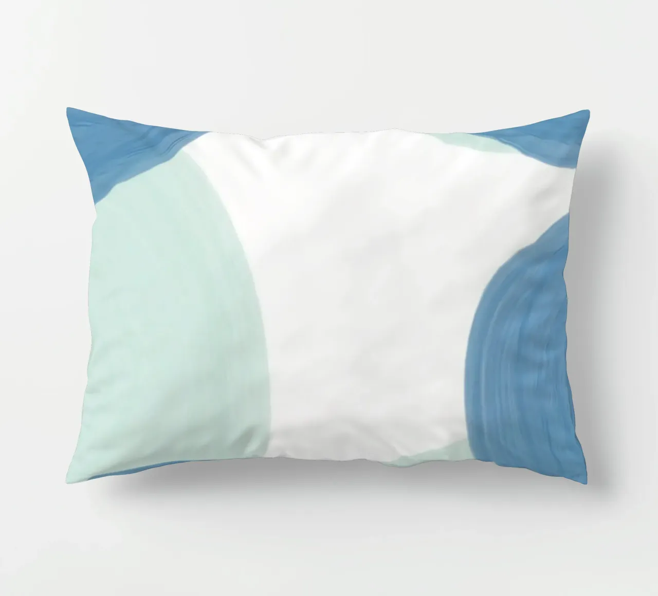 Abstract Blue Circles Print - Modern Minimalist, Coastal Vib decorative cushion by ClubArt