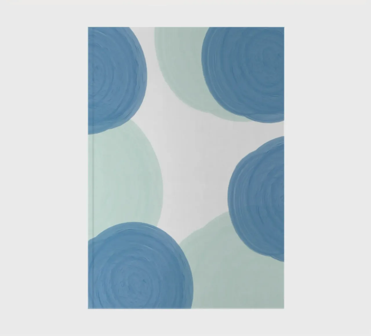 Abstract Blue Circles Print - Modern Minimalist, Coastal Vib notebook by ClubArt