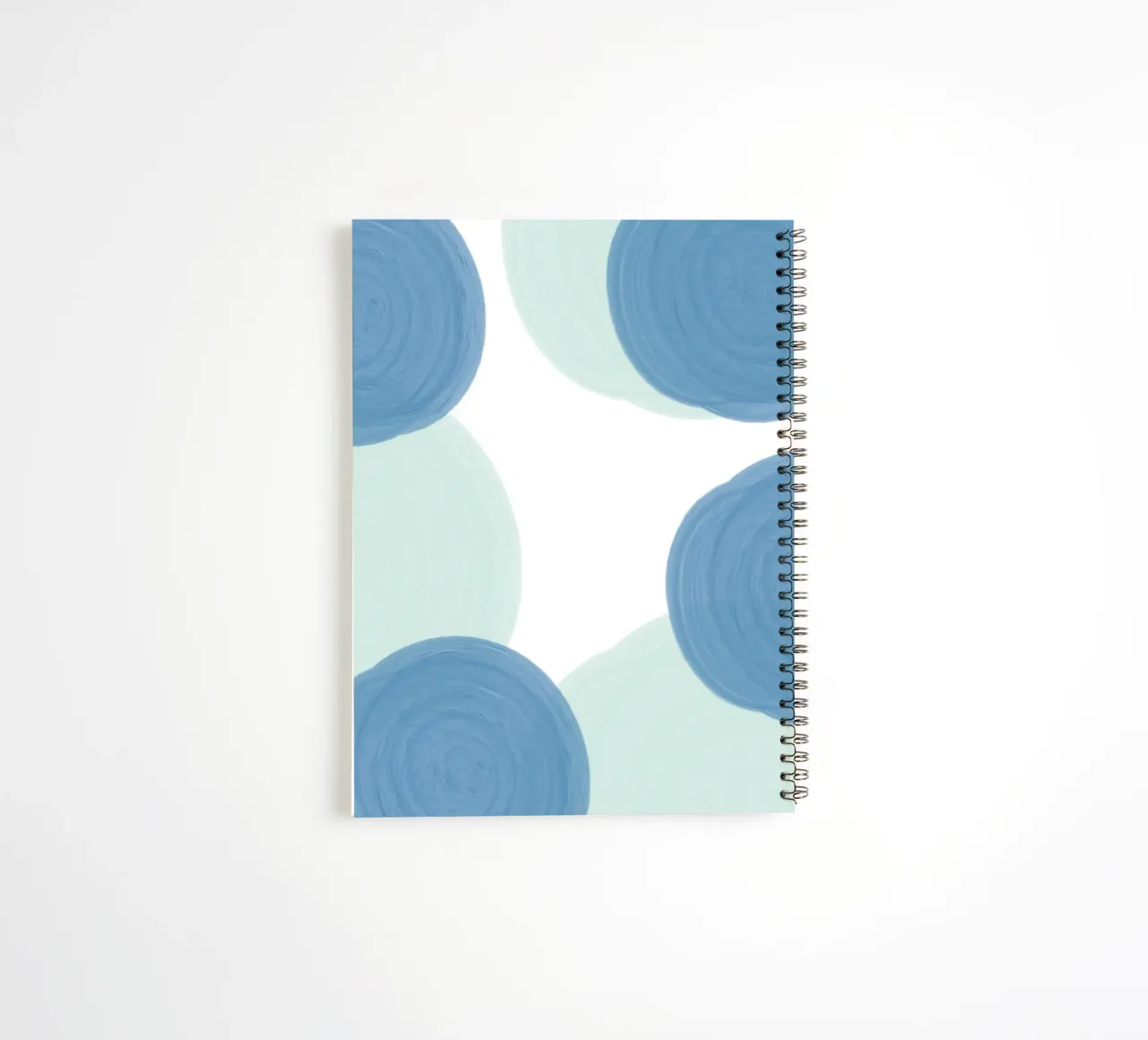 Abstract Blue Circles Print - Modern Minimalist, Coastal Vib spiral notebook by ClubArt