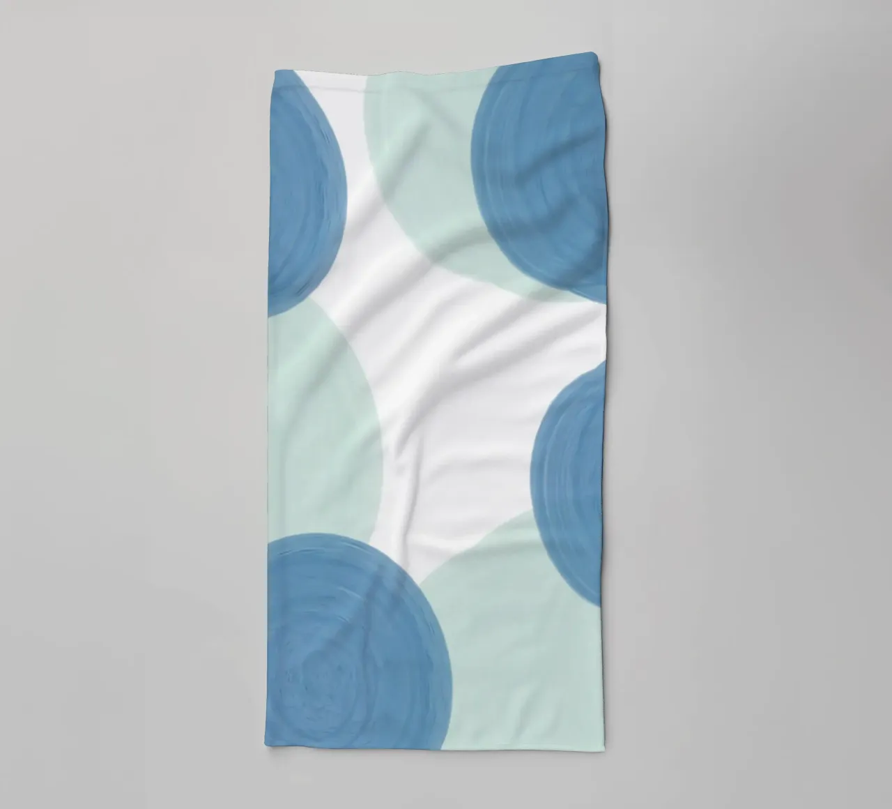 Abstract Blue Circles Print - Modern Minimalist, Coastal Vib towel by ClubArt